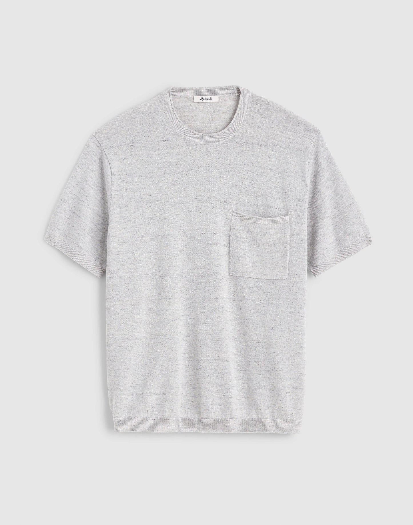 Madewell Rollneck Sweater Tee Heather Feather Grey
