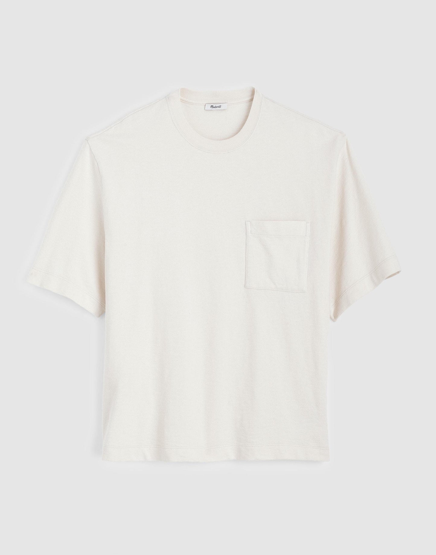 Madewell Boxy Pocket Tee in Weekend Slub Natural Seeded