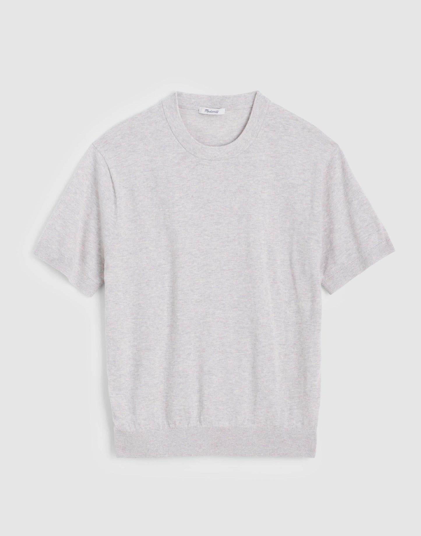Madewell Crewneck Sweater Tee in Everyday Cotton Heather Pewter