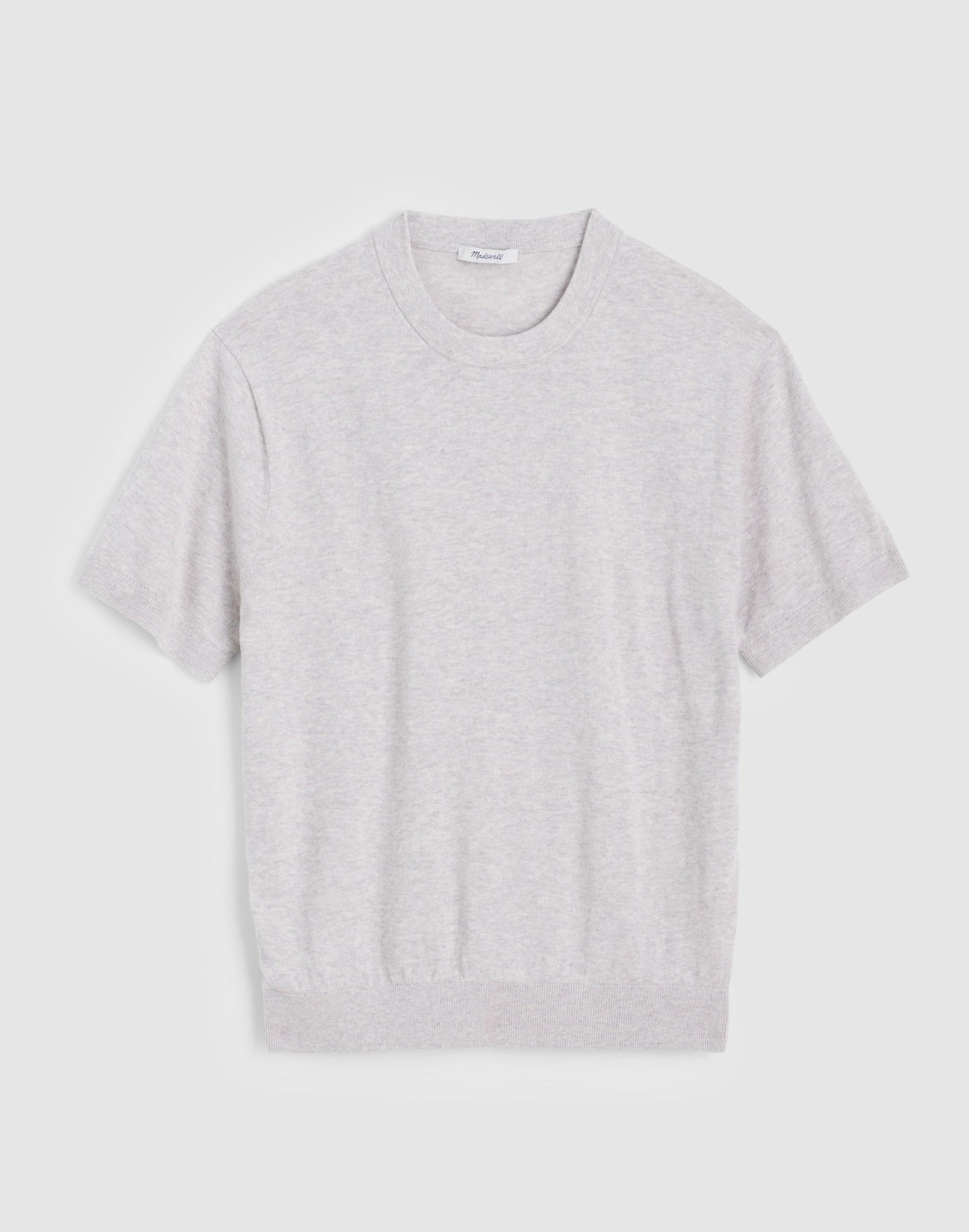 Madewell Crewneck Sweater Tee in Everyday Cotton Heather Pewter