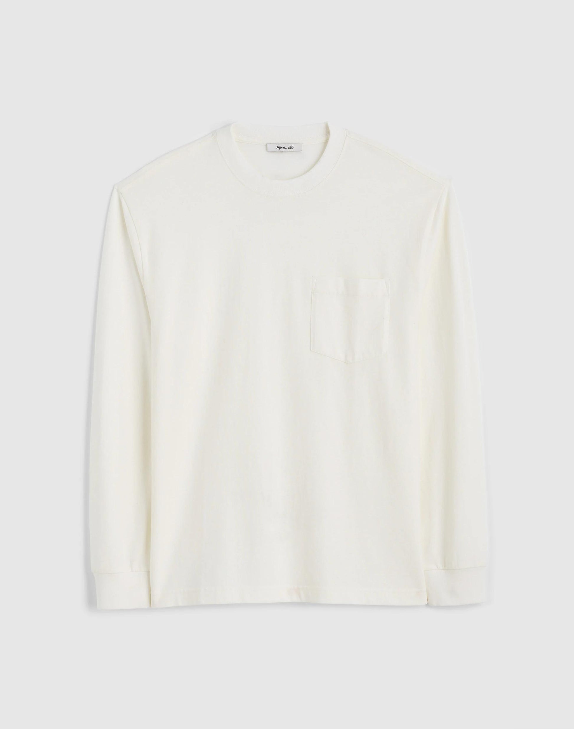 Madewell The Long-Sleeve Vintage Pocket Tee Soft White