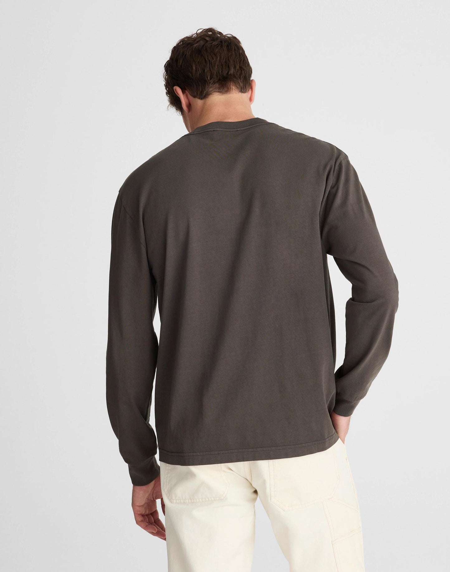 Madewell The Long-Sleeve Vintage Pocket Tee Almost Black