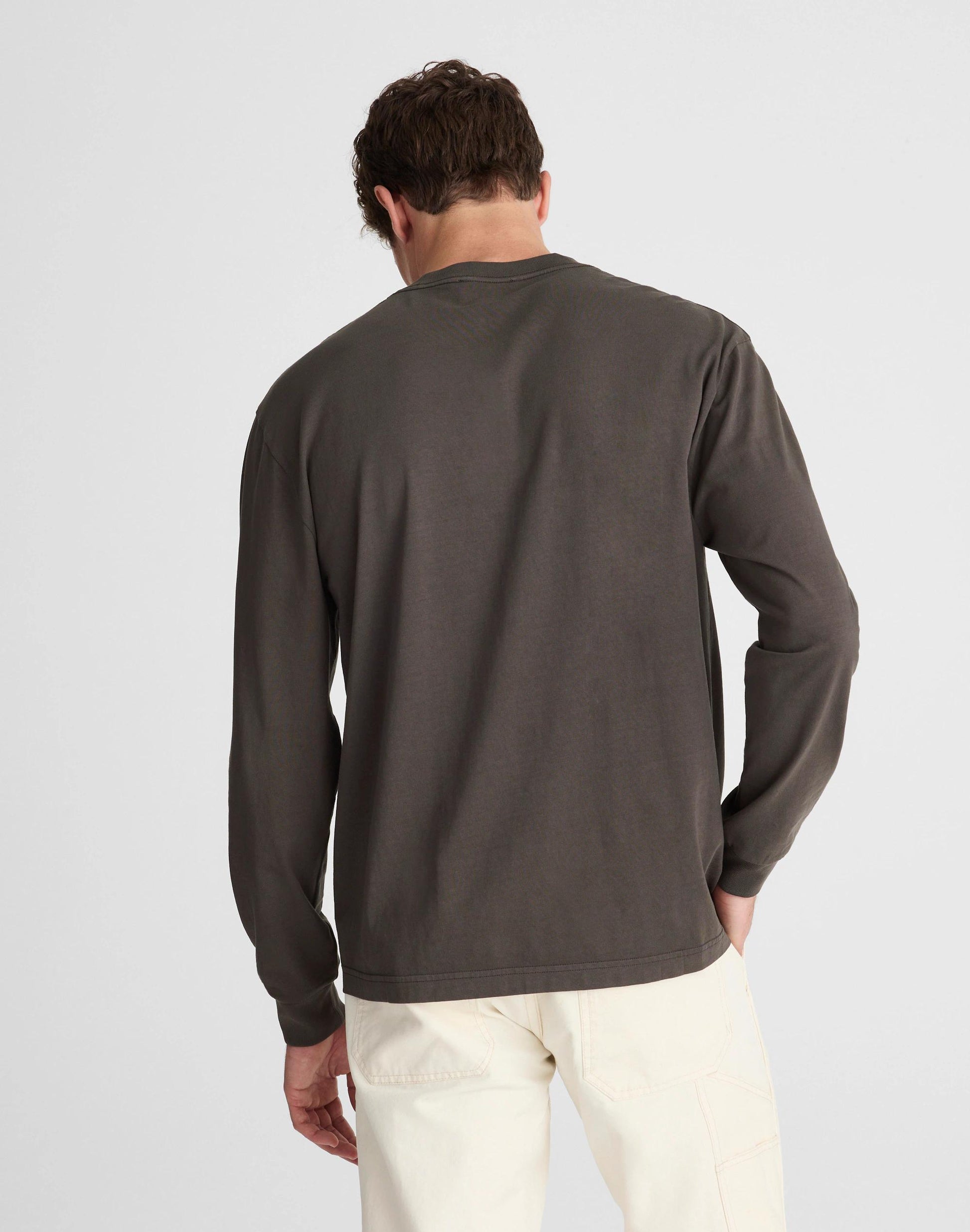 Madewell The Long-Sleeve Vintage Pocket Tee Almost Black