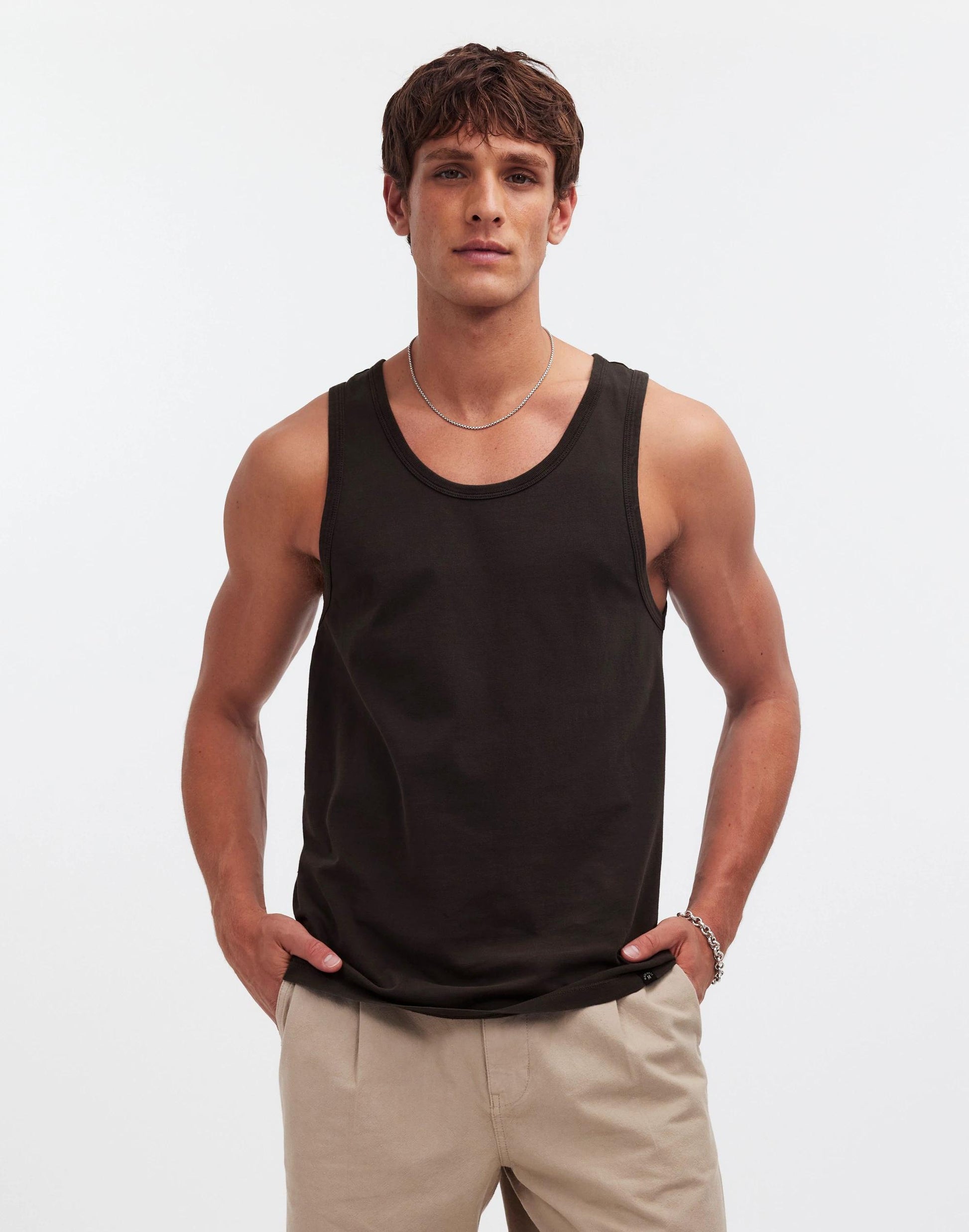 Madewell Allday Tank Black Coal
