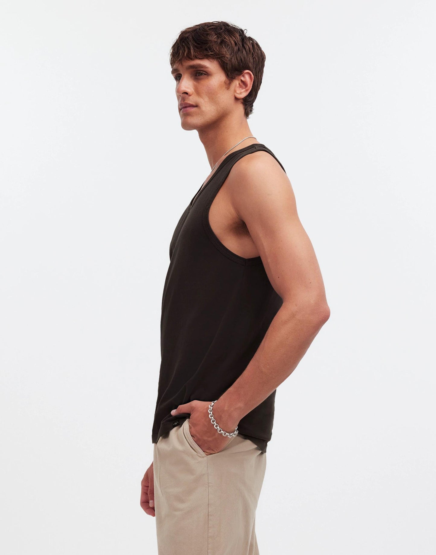 Madewell Allday Tank Black Coal