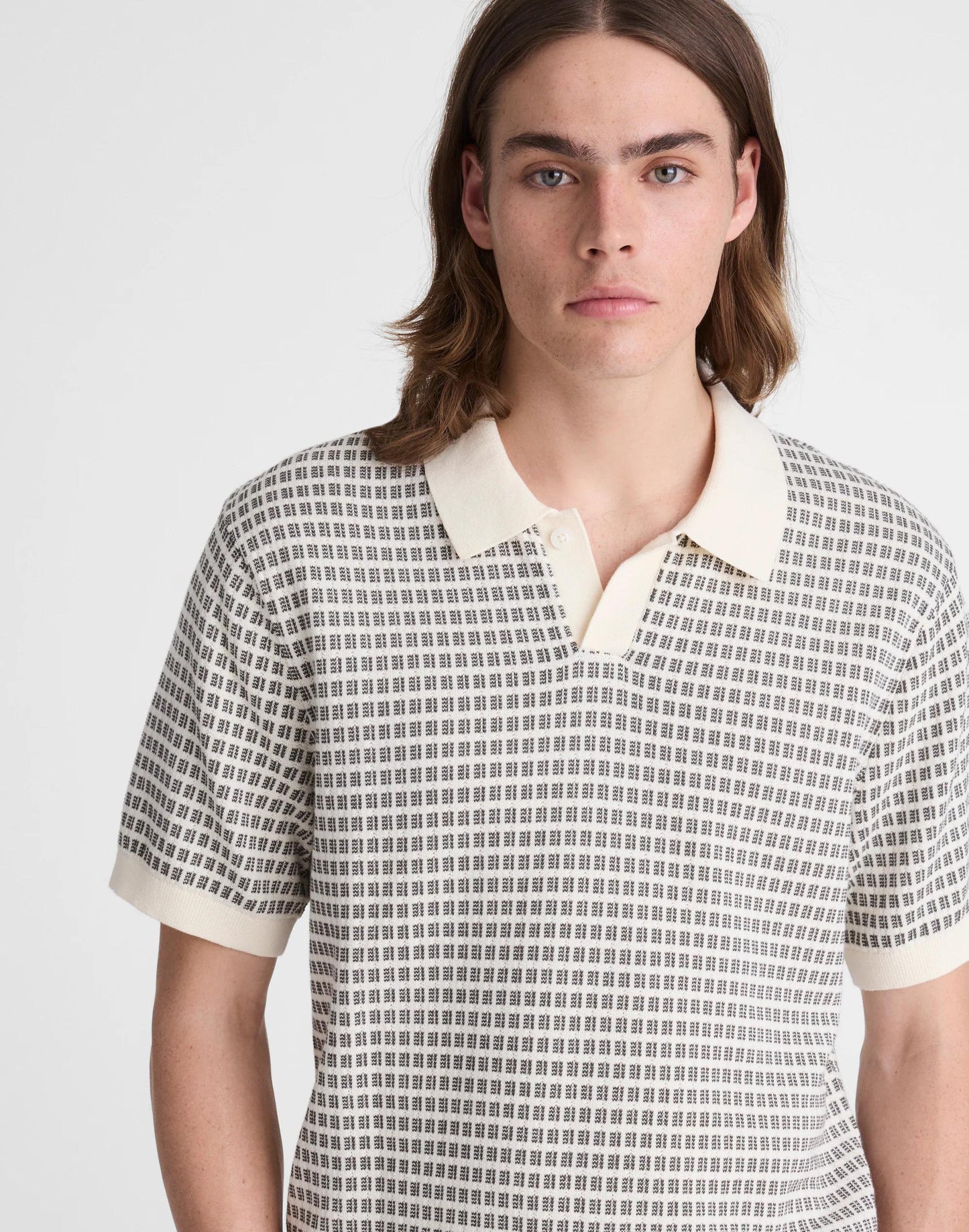 Madewell Single-Button Sweater Polo Vintage Ivory