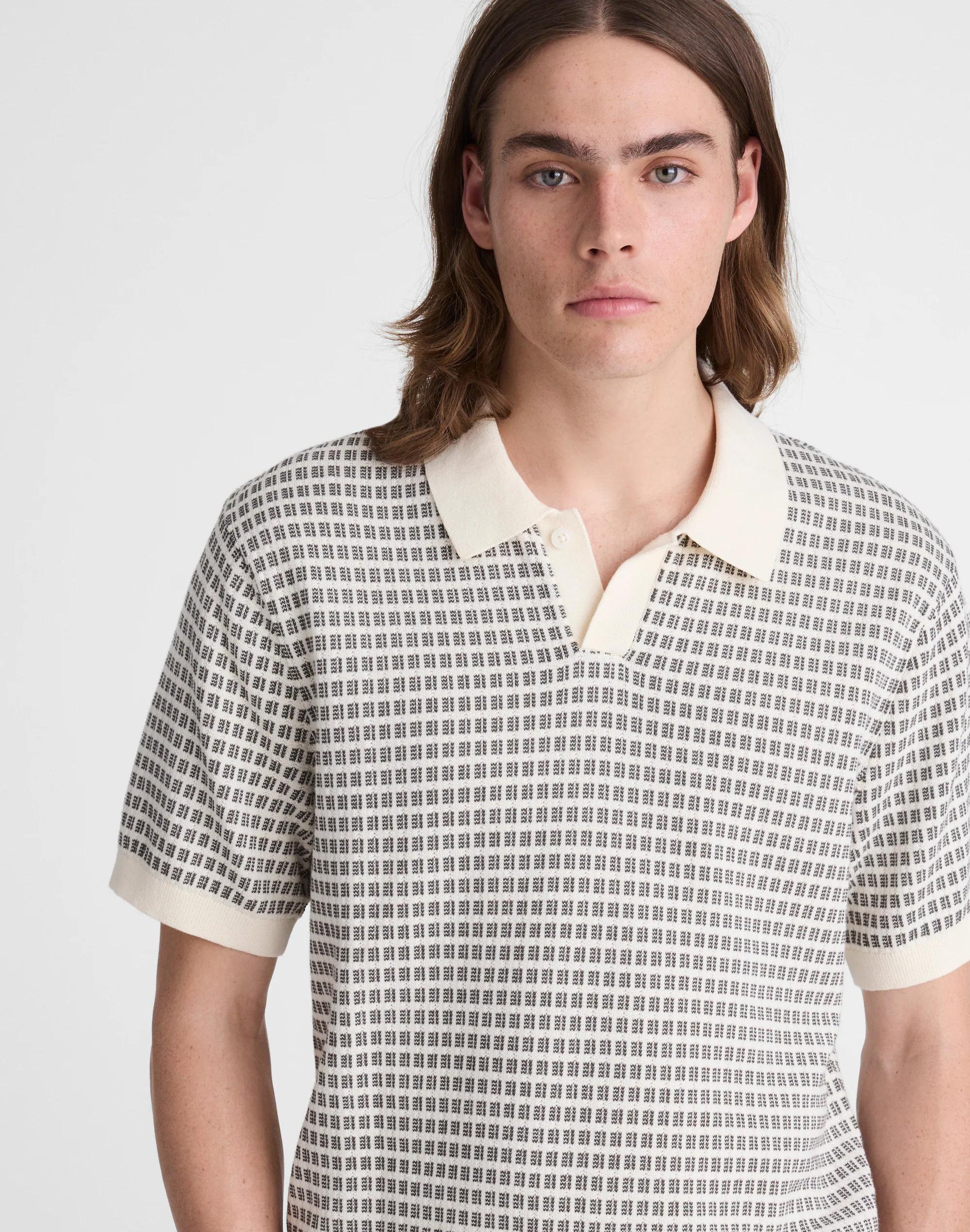 Madewell Single-Button Sweater Polo Vintage Ivory