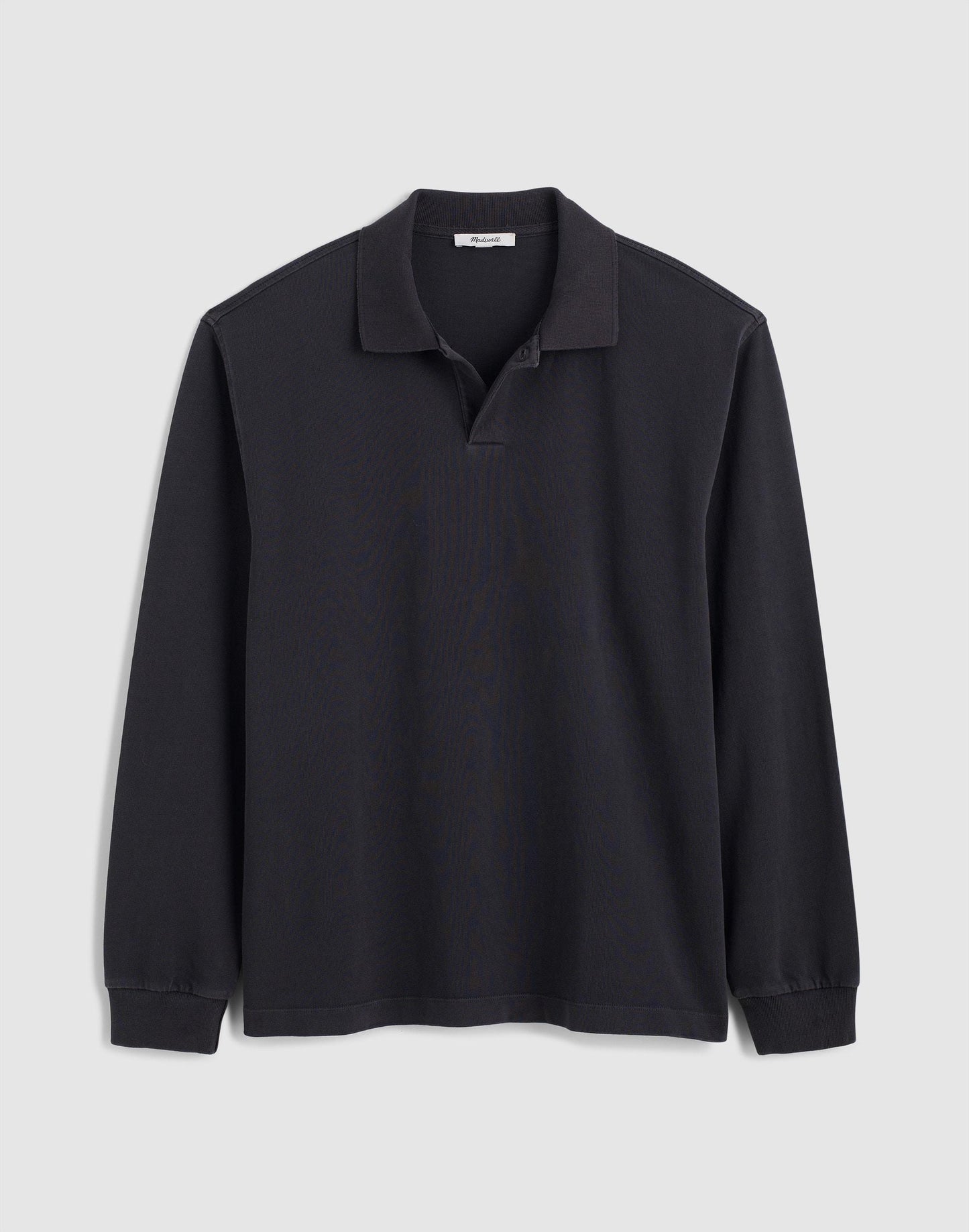 Madewell Compact-Knit Polo Coal