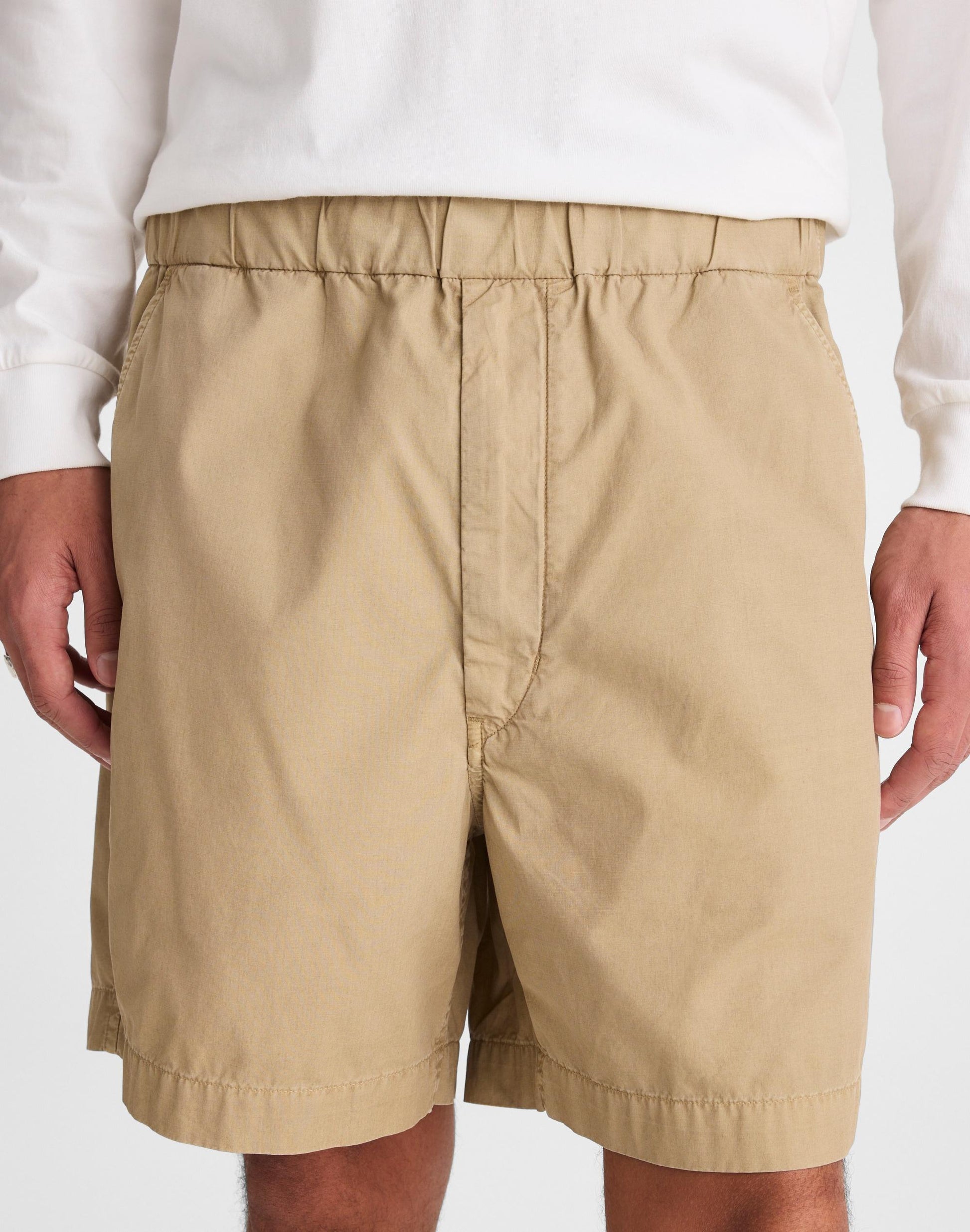 Madewell Pull-On Short in Poplin Khaki