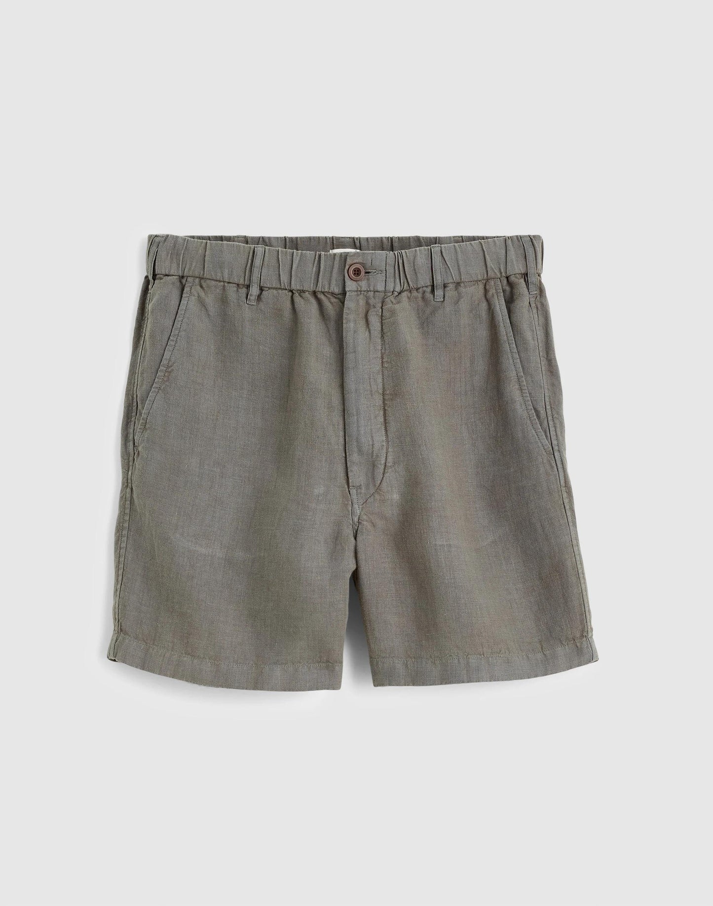 Madewell Pull-On Shorts in Linen Stormy Spruce