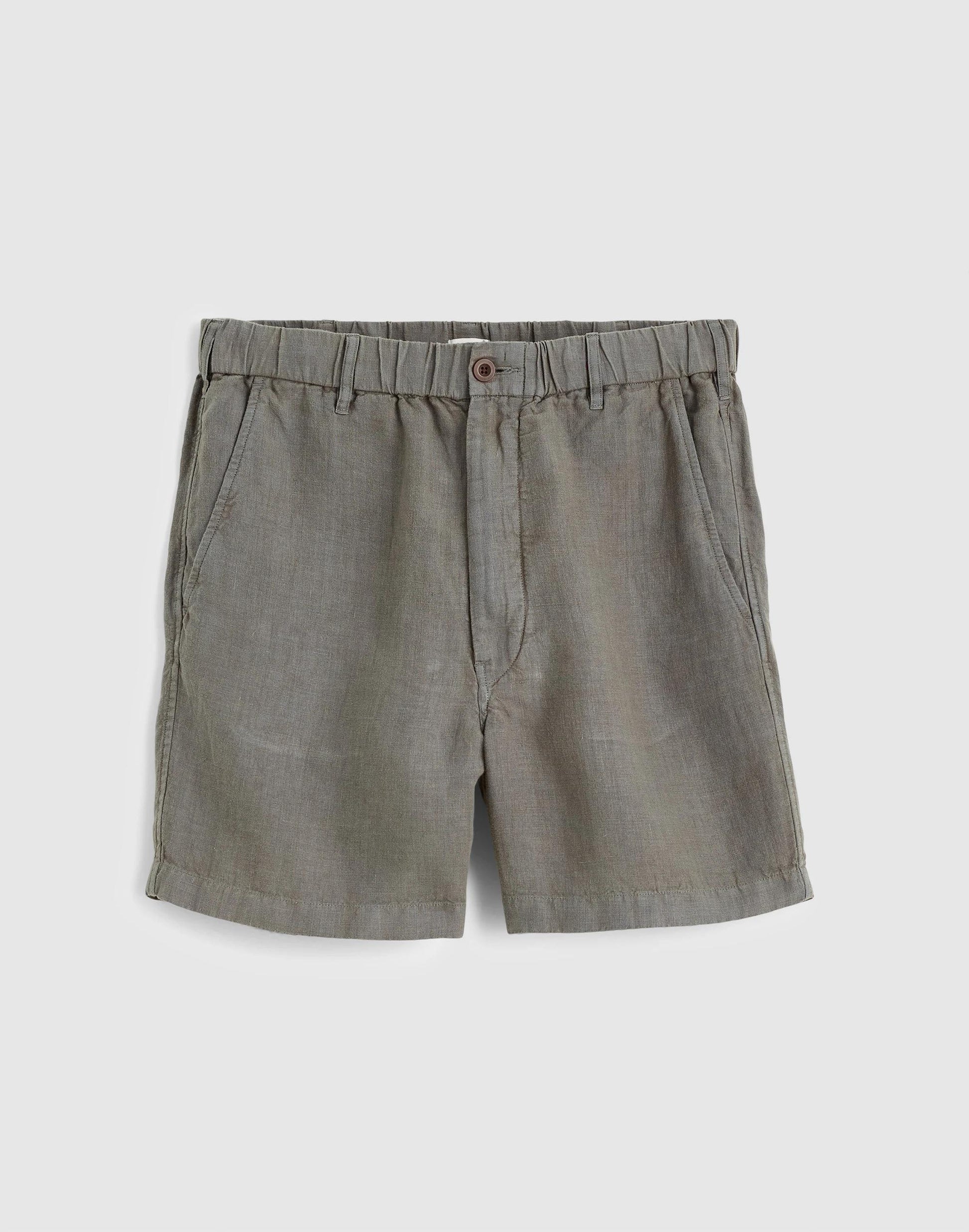 Madewell Pull-On Shorts in Linen Stormy Spruce