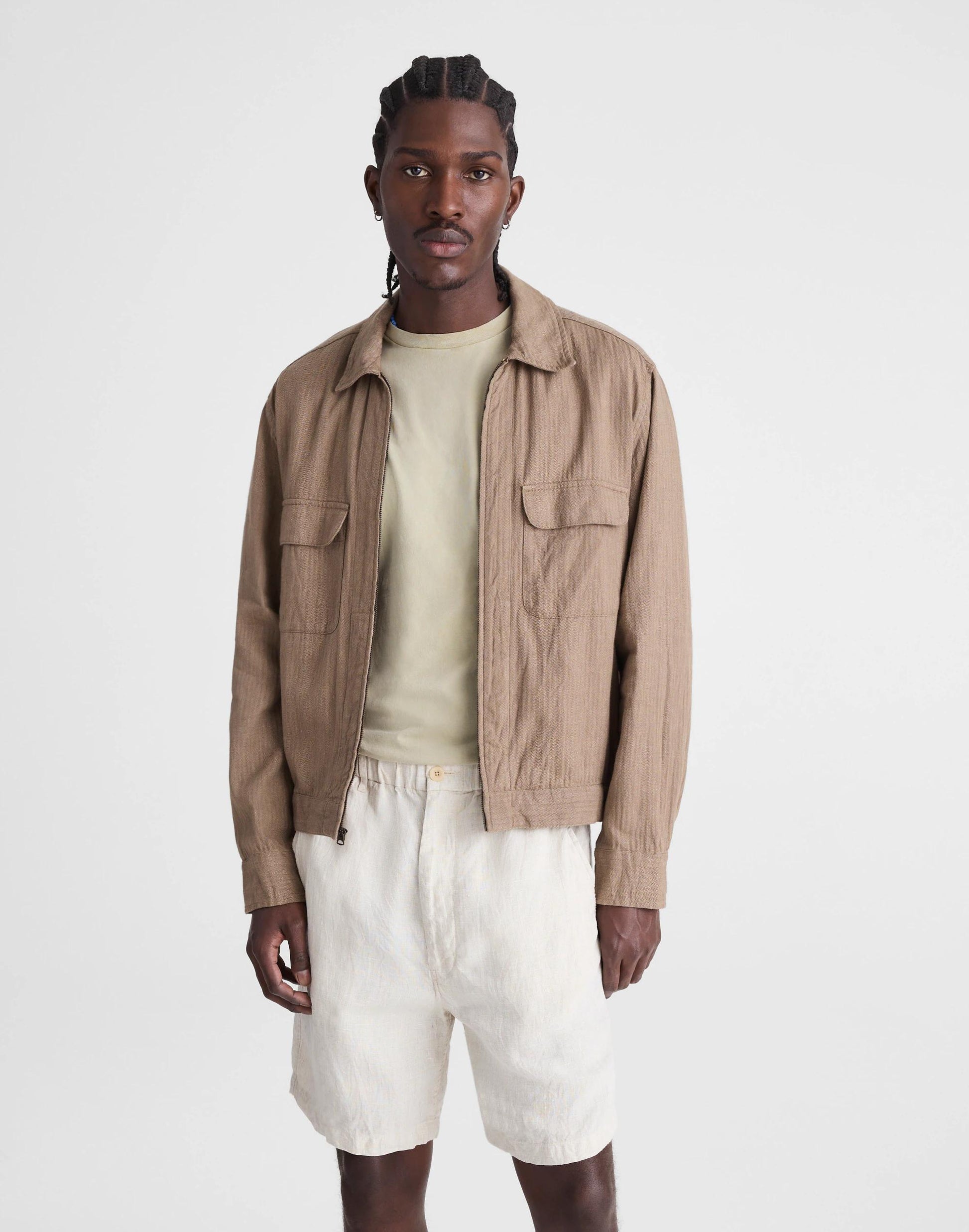 Madewell Pull-On Shorts in Linen Bleached