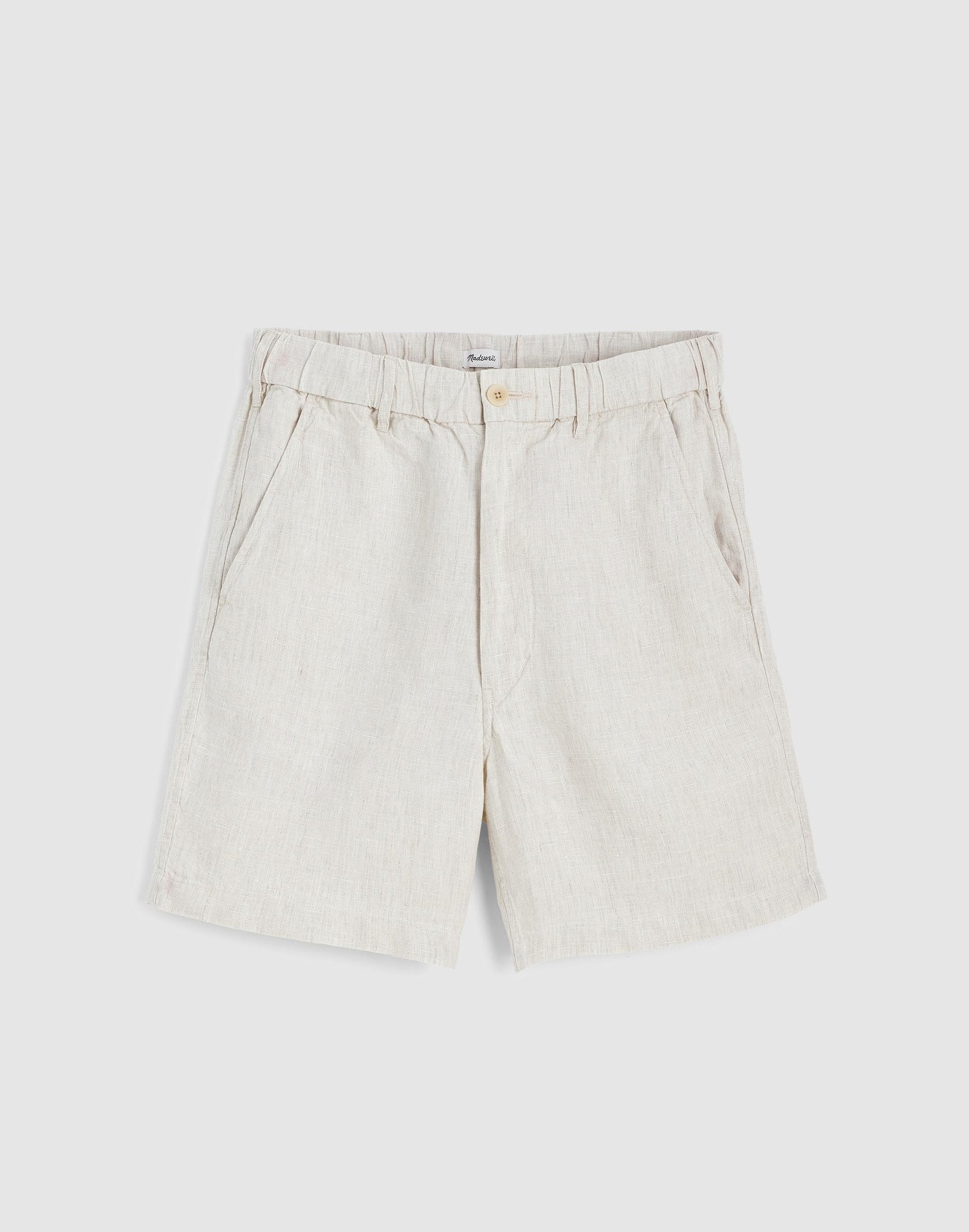Madewell Pull-On Shorts in Linen Bleached