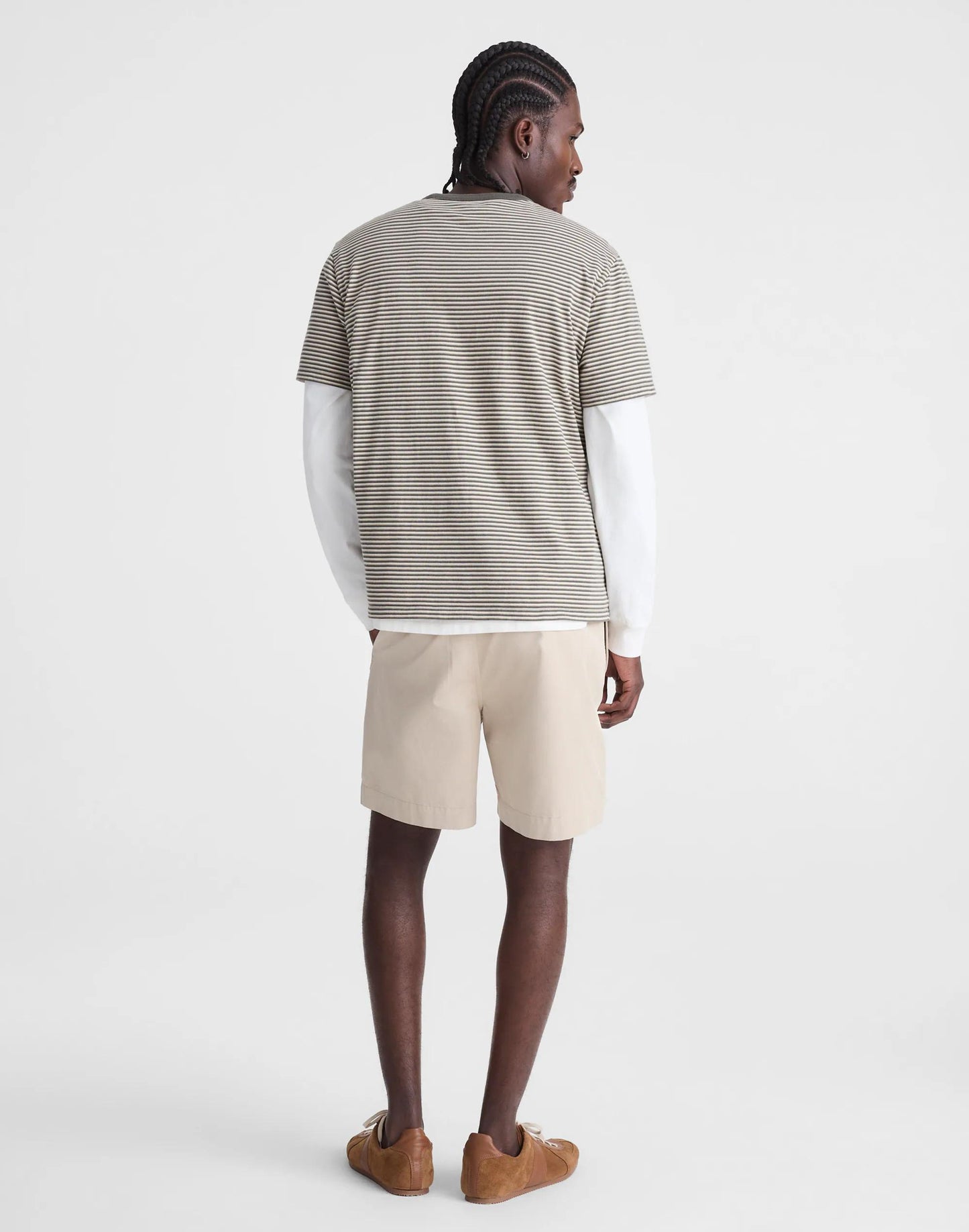 Madewell Pleated Chino Shorts in Uniform Twill Toasted Cashew