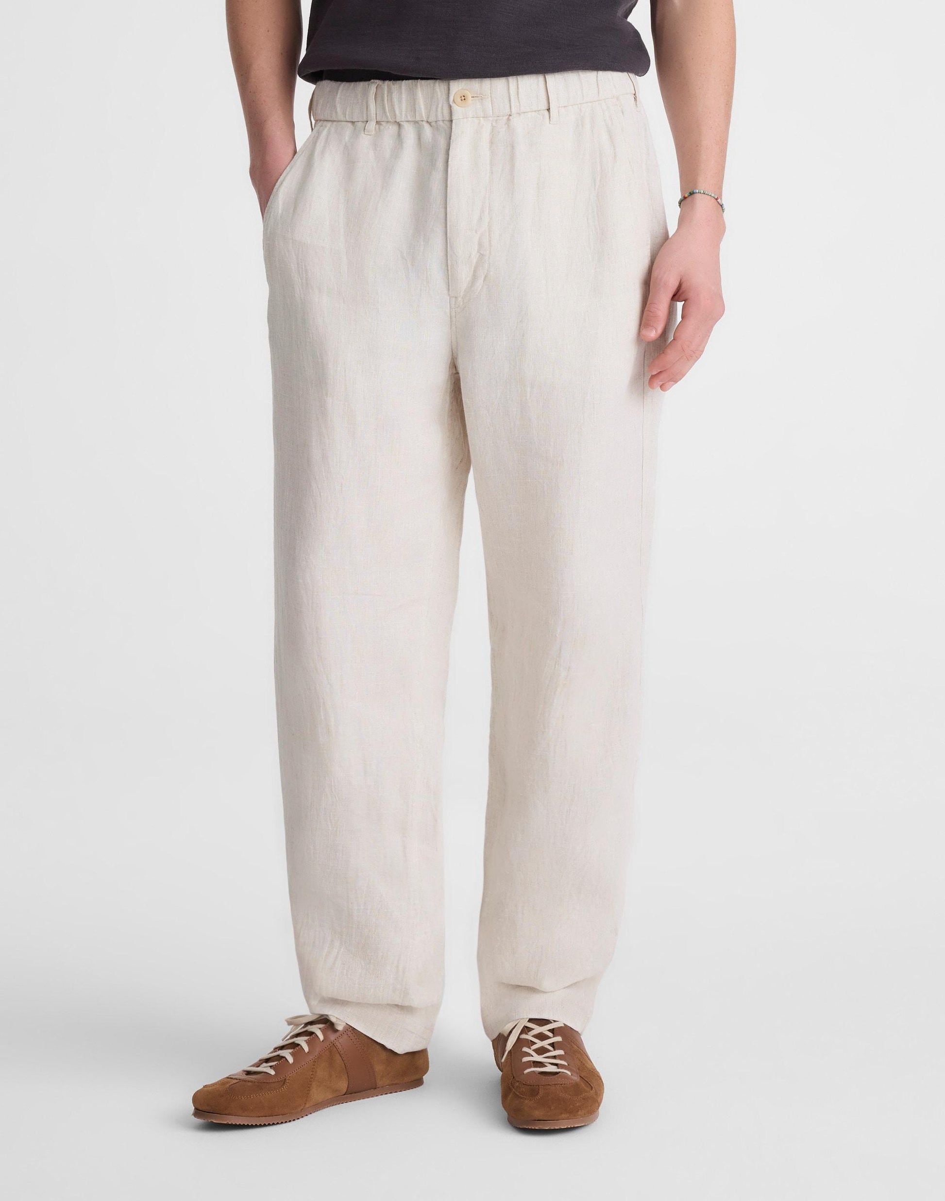 Madewell Pull-On Pant in Linen Bleached