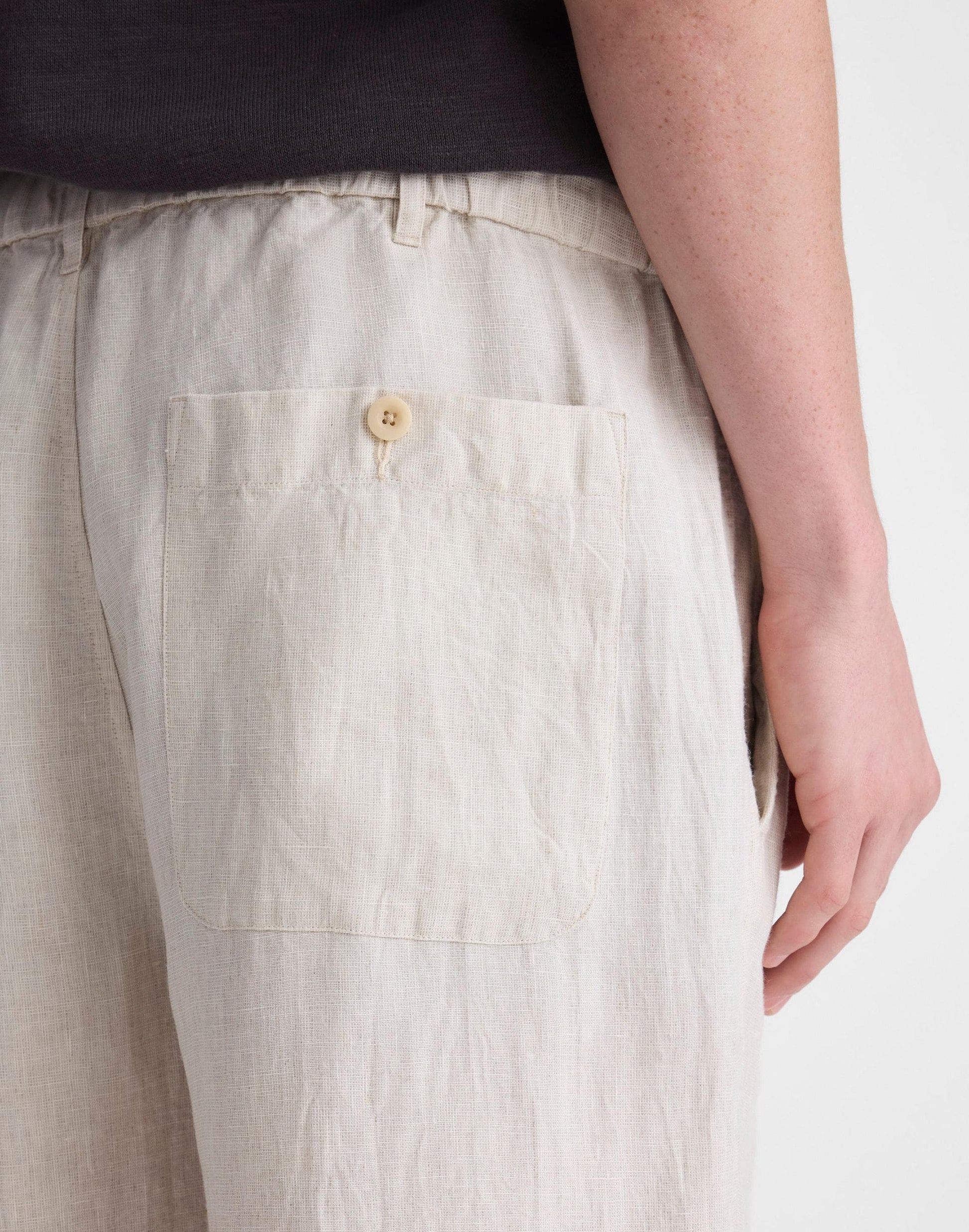 Madewell Pull-On Pant in Linen Bleached