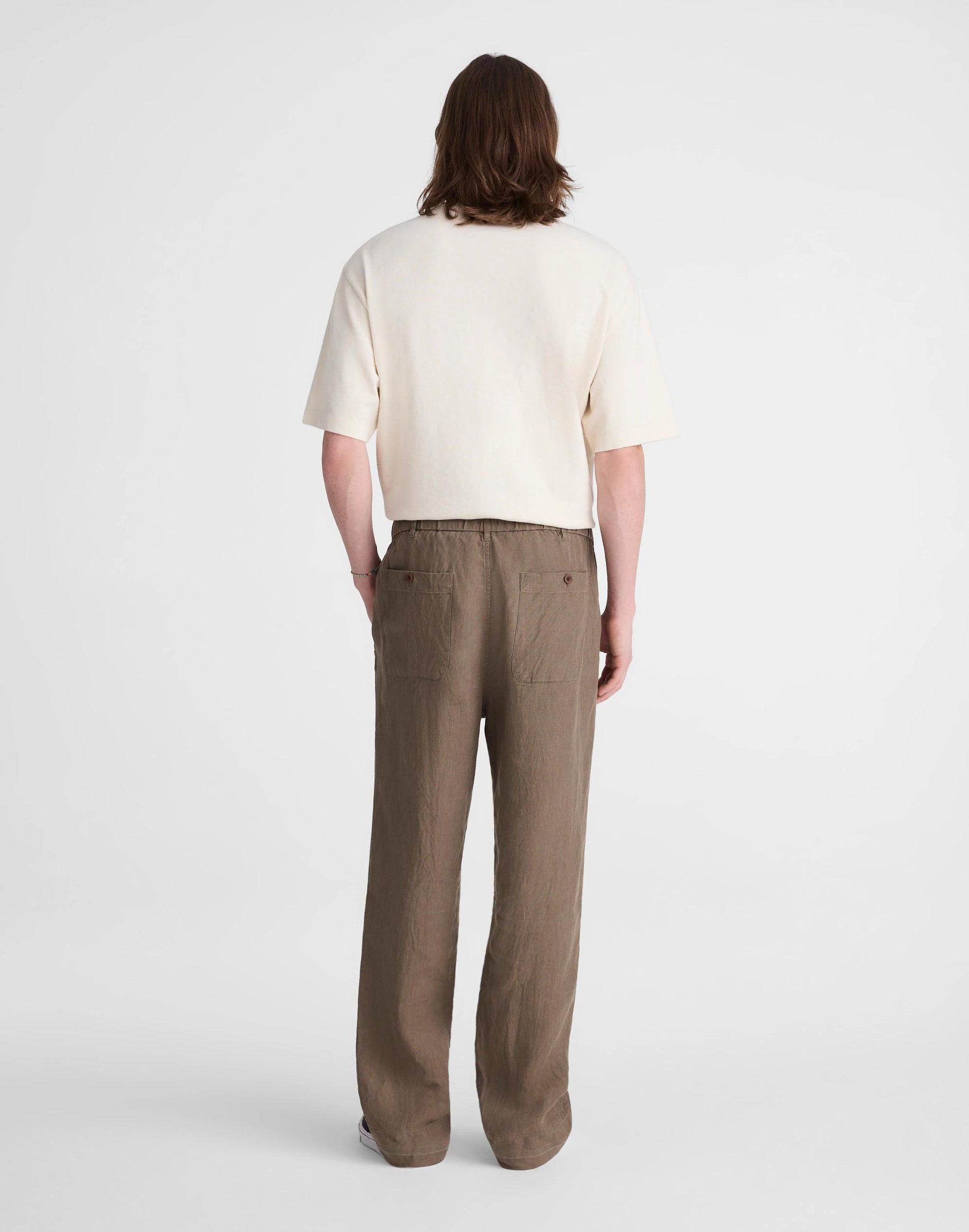 Madewell Pull-On Pant in Linen Olive