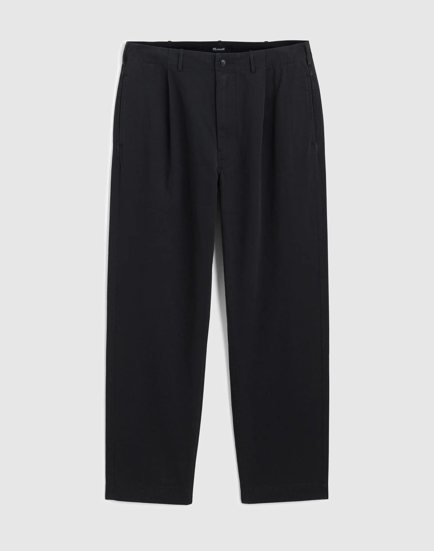 Madewell Pleated Chino Pants in Uniform Twill Pepper
