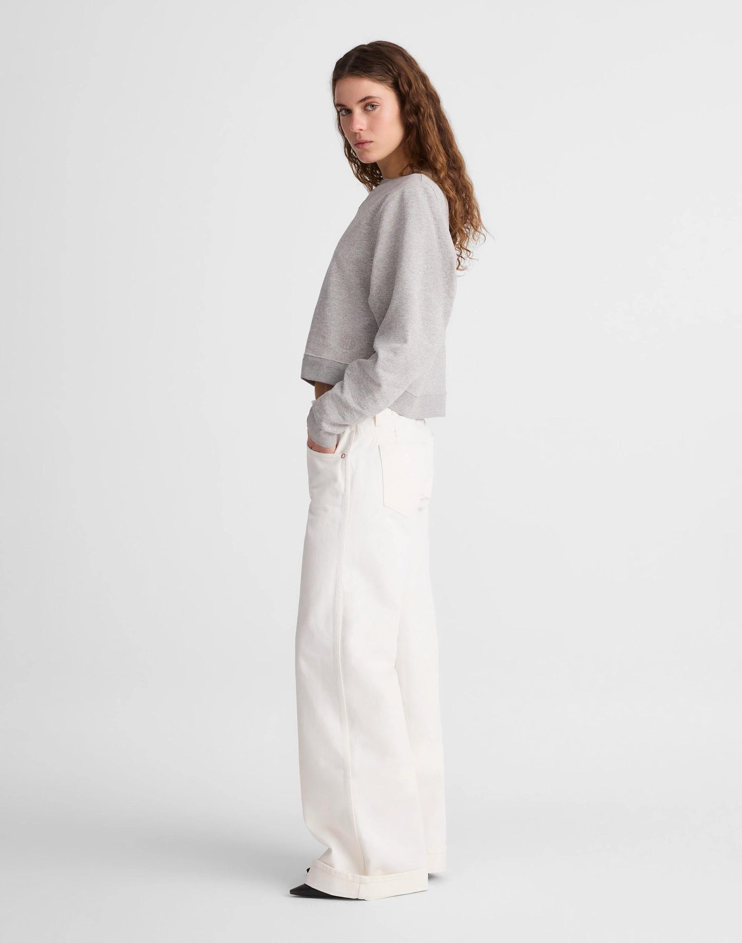 Madewell Madewell x Benjamin Talley Smith The Coolidge Low-Rise Wide-Leg Jean Chalk Wash