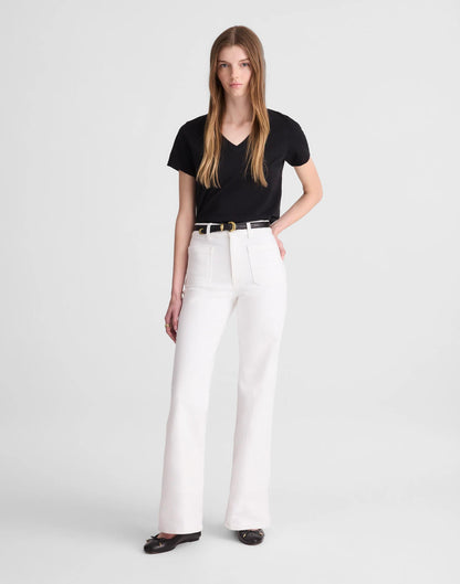 Madewell The Emmy Wide-Leg Jean in Super Stretch Denim Tile White