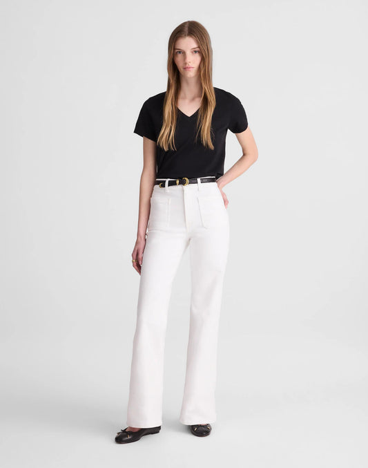 Madewell The Emmy Wide-Leg Jean in Super Stretch Denim Tile White