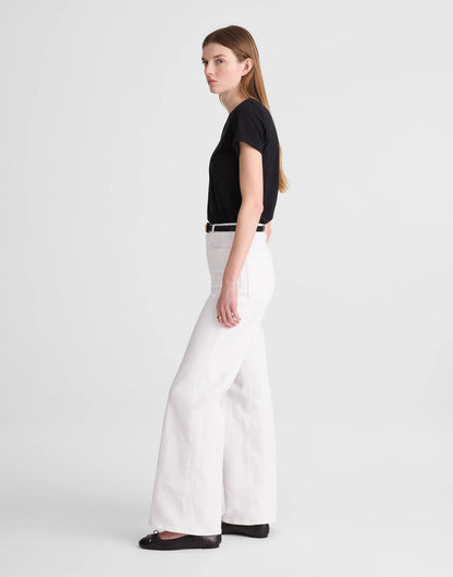 Madewell The Emmy Wide-Leg Jean in Super Stretch Denim Tile White