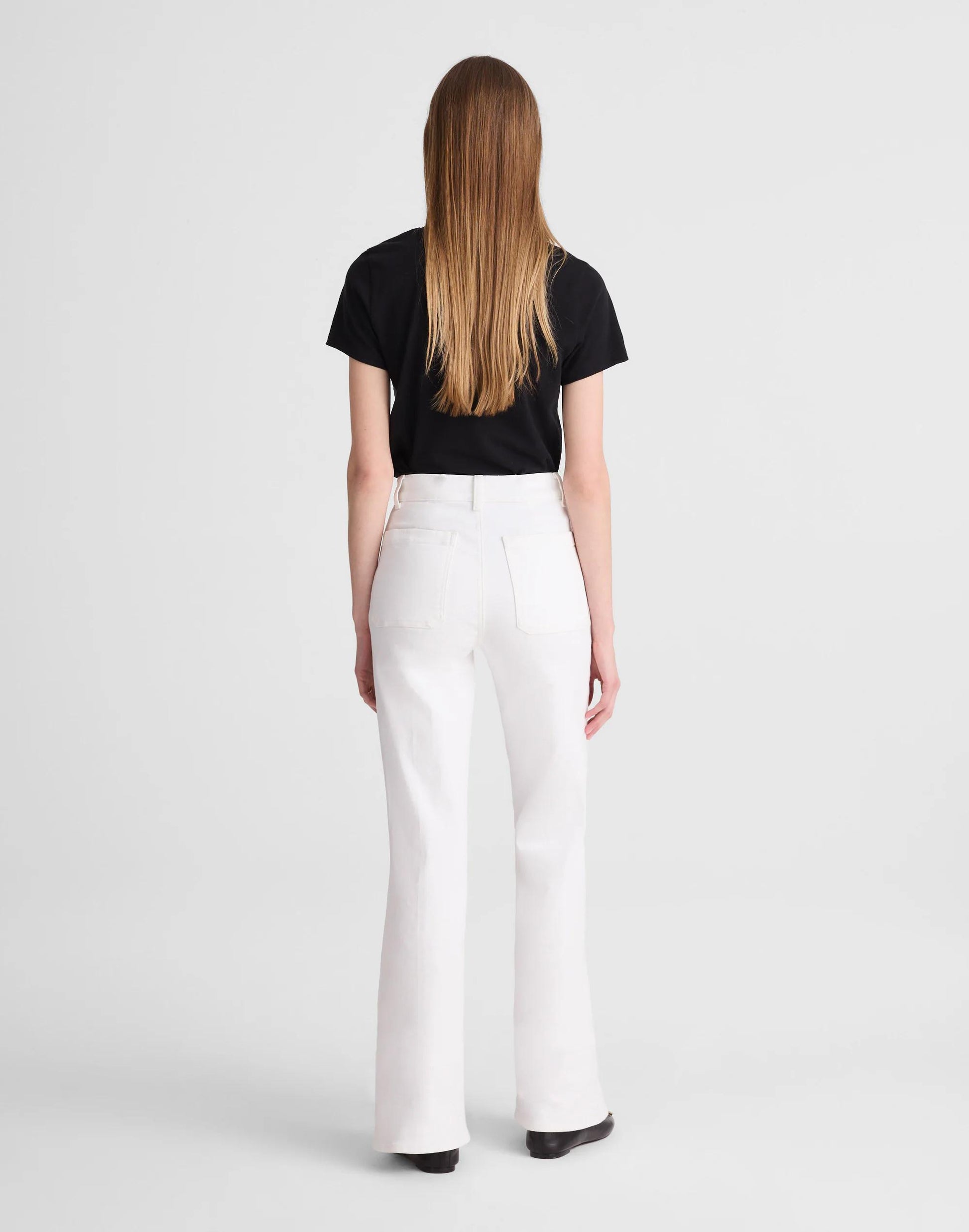 Madewell The Emmy Wide-Leg Jean in Super Stretch Denim Tile White