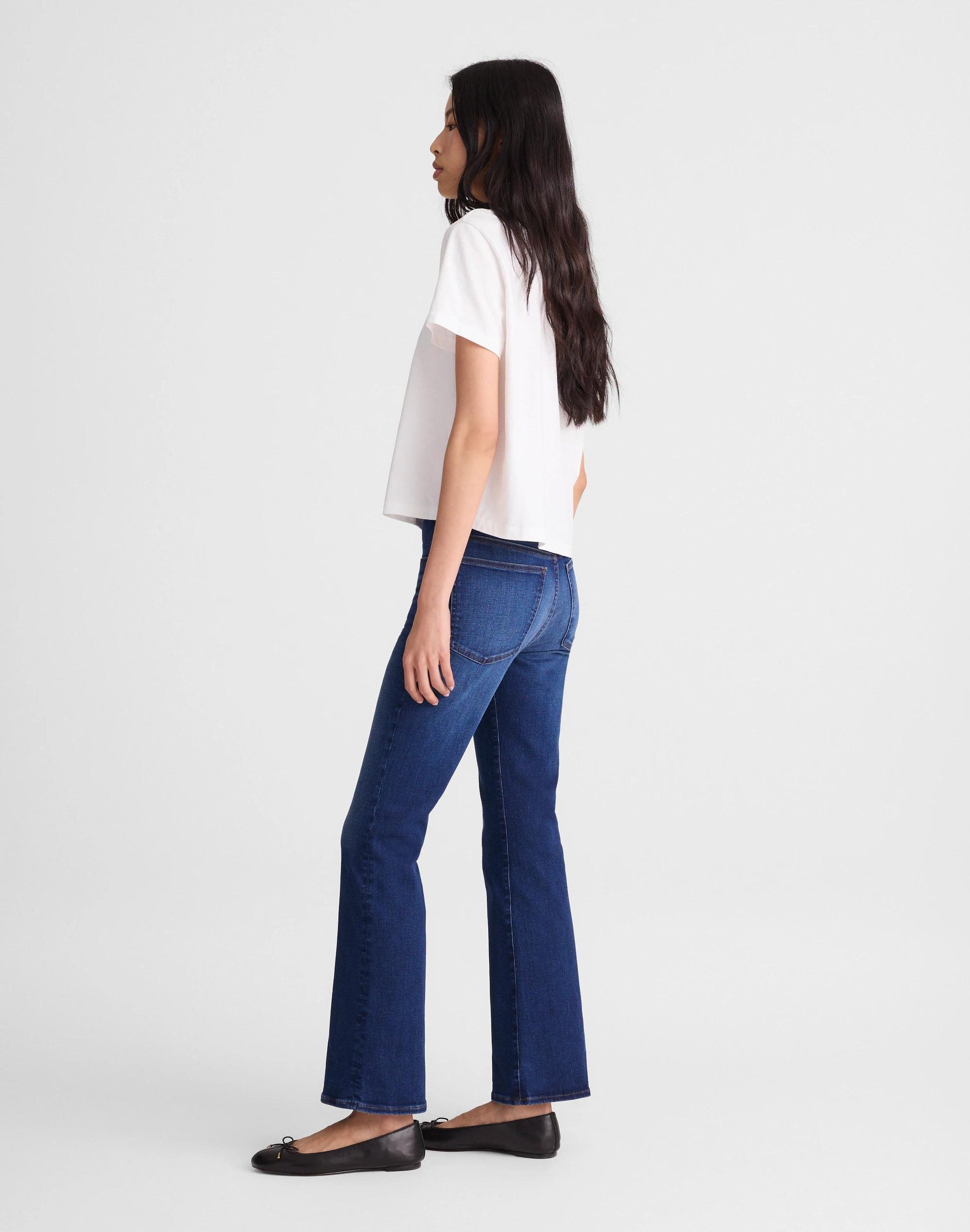 Madewell The Flare Crop Jean in Super Stretch Denim Osgoode Wash