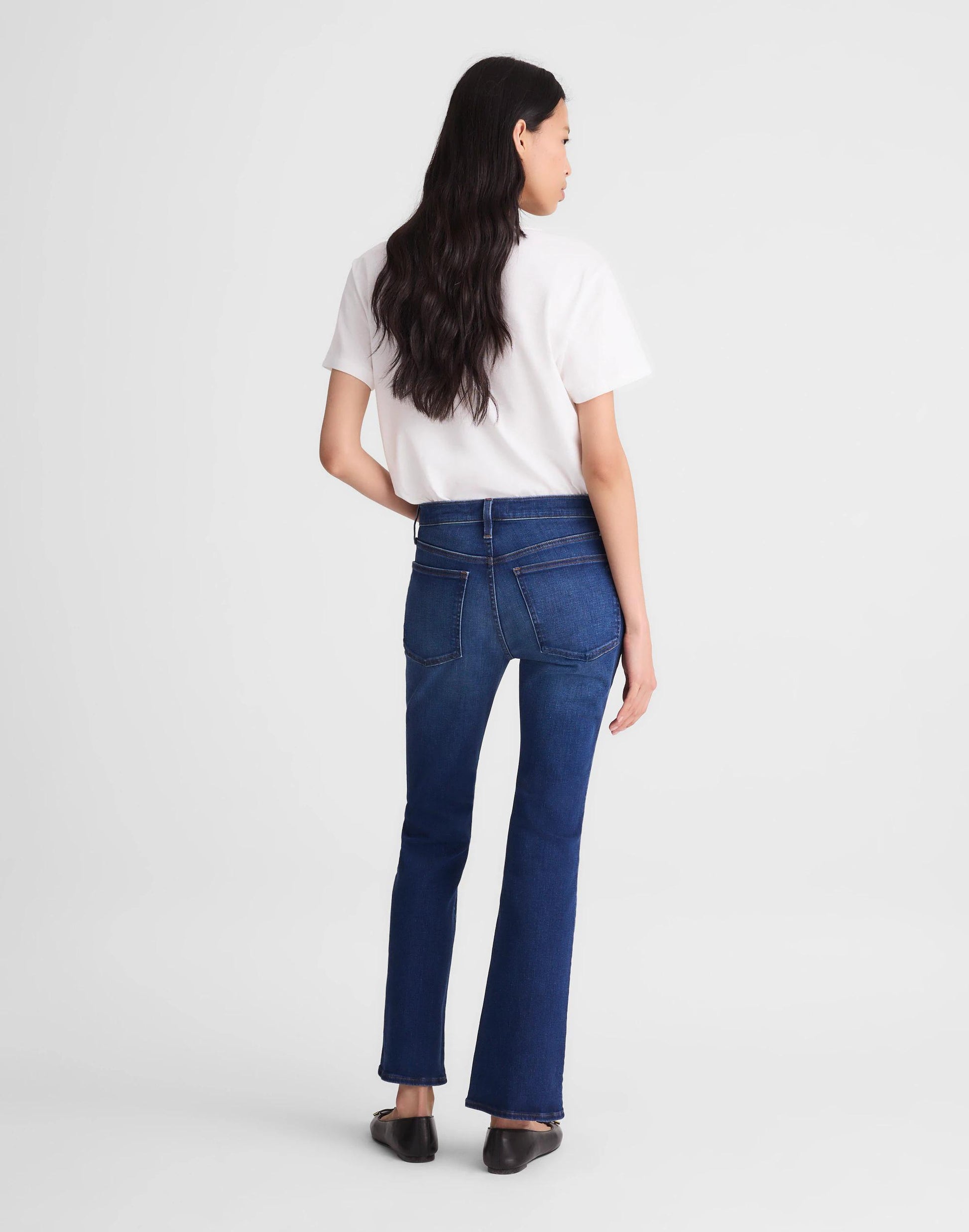 Madewell The Flare Crop Jean in Super Stretch Denim Osgoode Wash