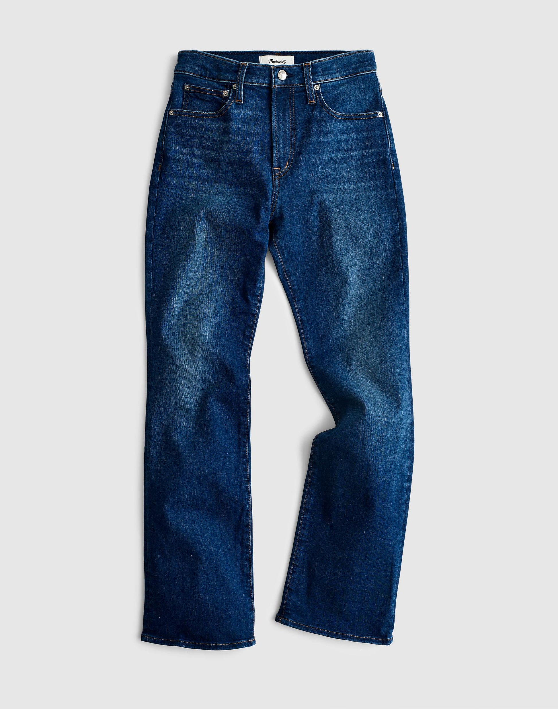 Madewell The Flare Crop Jean in Super Stretch Denim Osgoode Wash