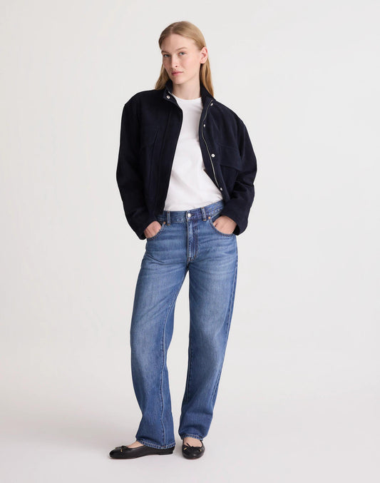 Madewell The Dean Easy Straight Jean in Airy Denim Birkdale Wash