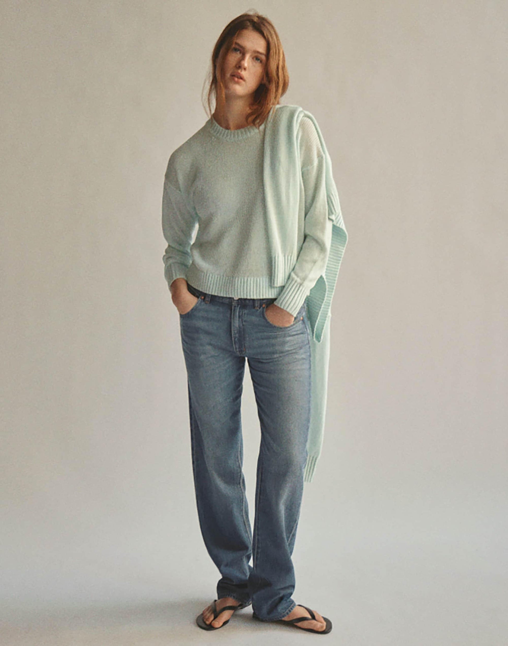 Madewell The Dean Easy Straight Jean in Airy Denim Birkdale Wash