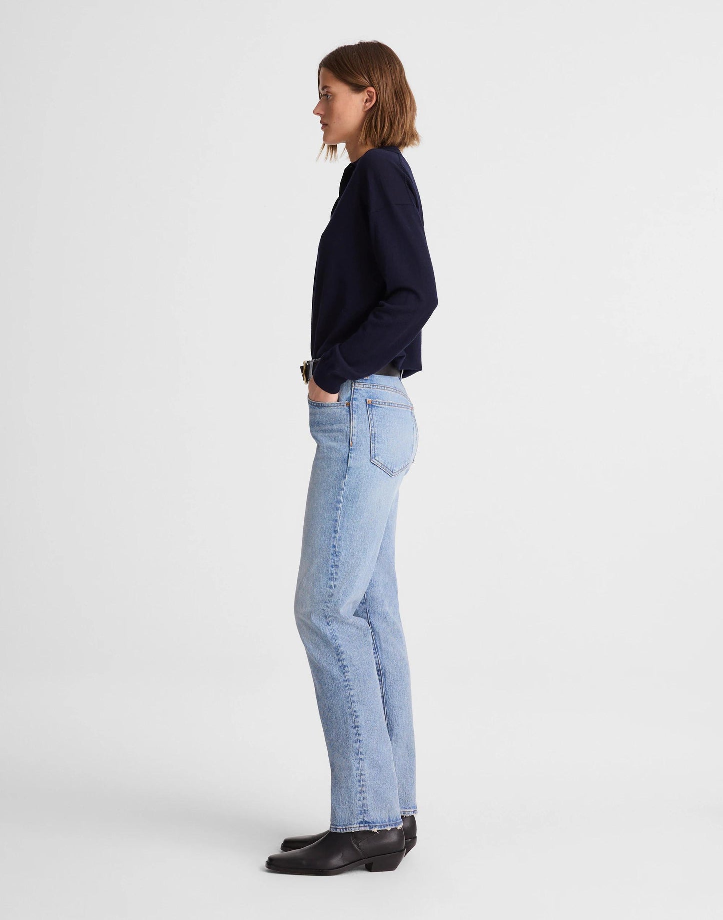 Madewell The Longline Straight Jean Raebrook Wash