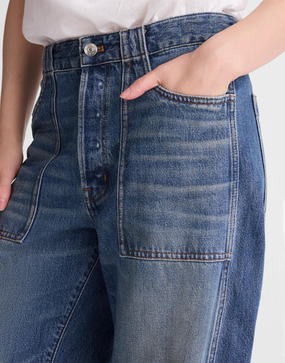 Madewell The Darted Barrel-Leg Jean Irmo Wash
