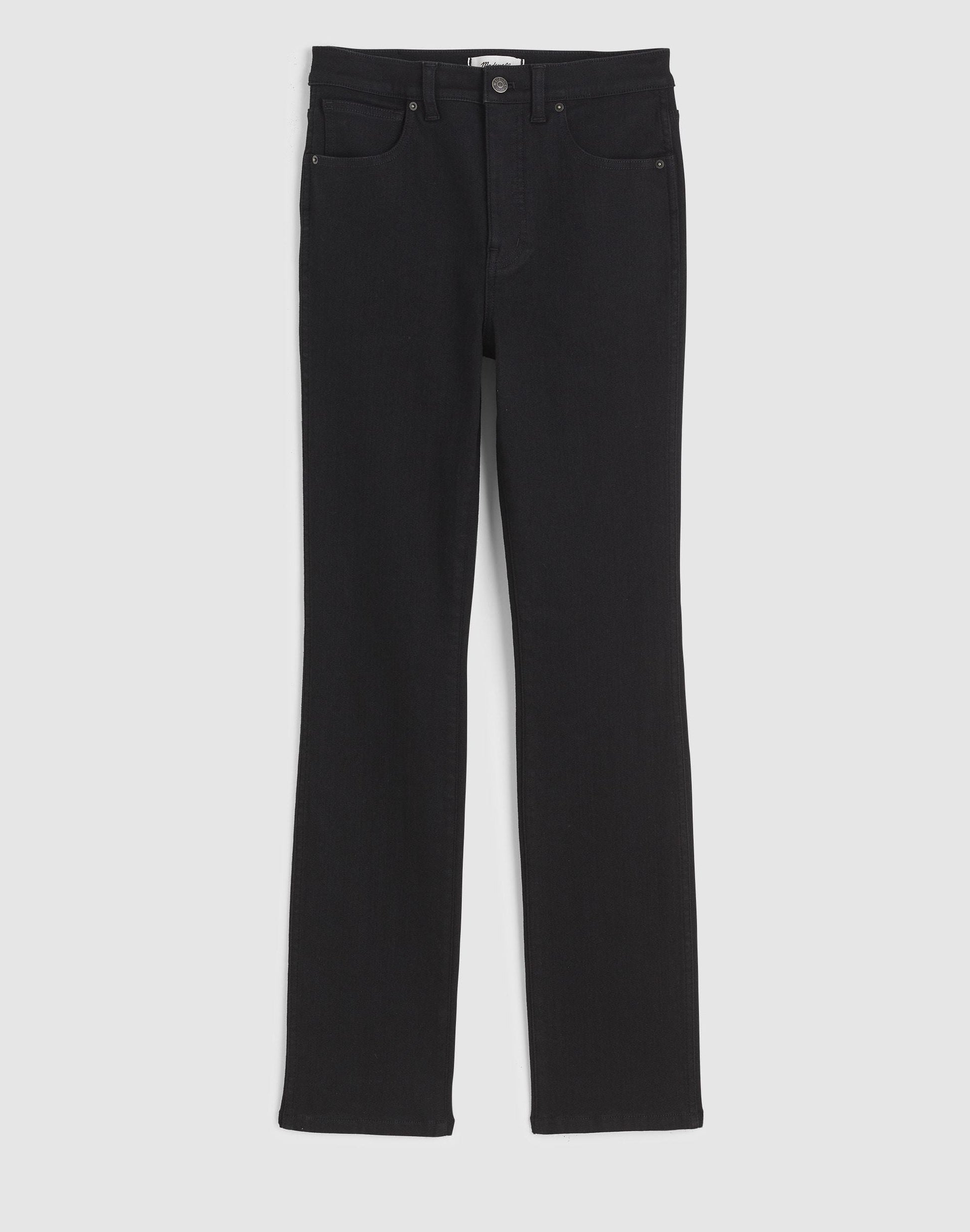 Madewell The Pencil Jean in Super Stretch Denim Black Frost