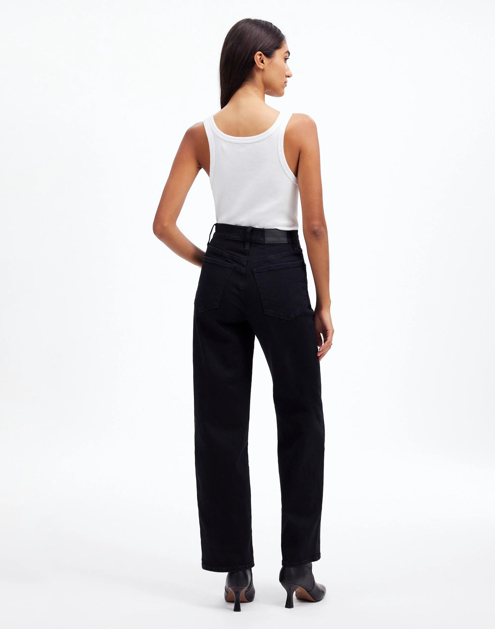Madewell The Perfect Vintage Wide-Leg Jean Black Rinse Wash