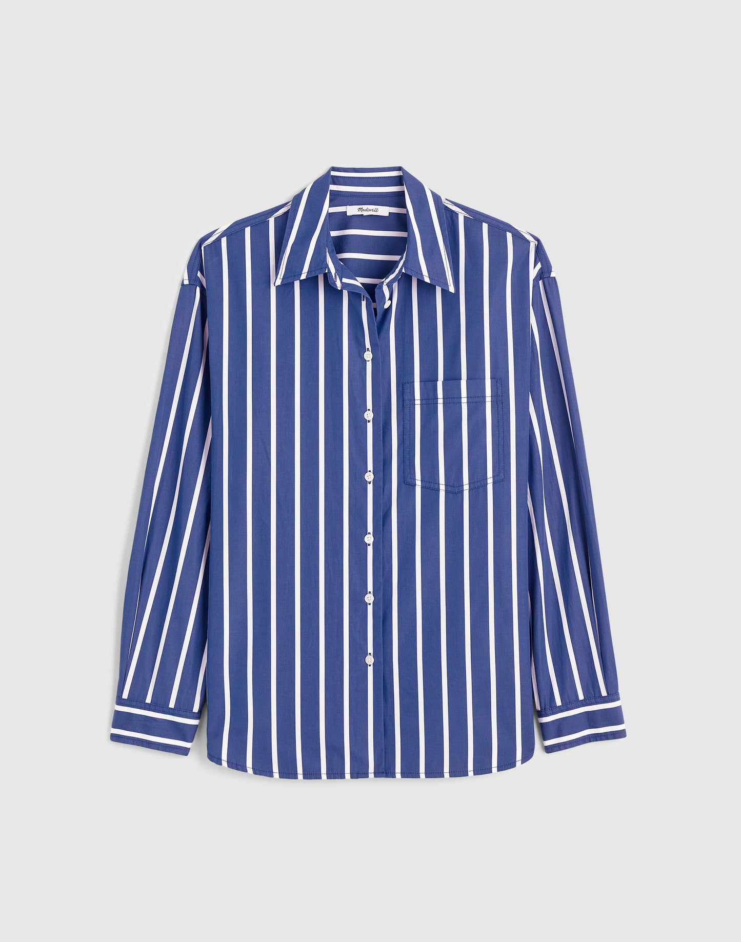 Madewell The Easy Shirt in Poplin Cool Navy