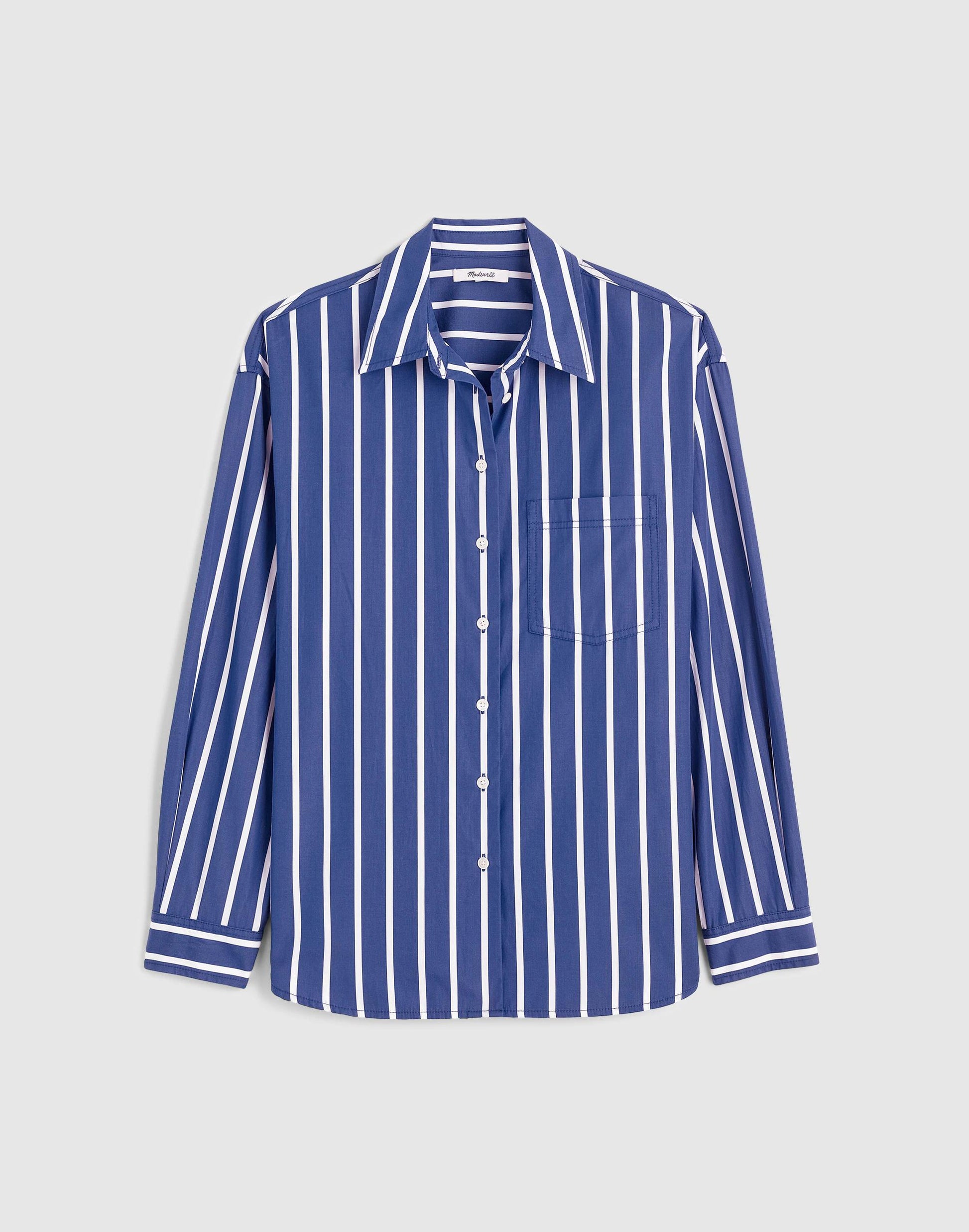 Madewell The Easy Shirt in Poplin Cool Navy