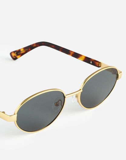 Madewell Wire Frame Oval Sunglasses Vintage Gold