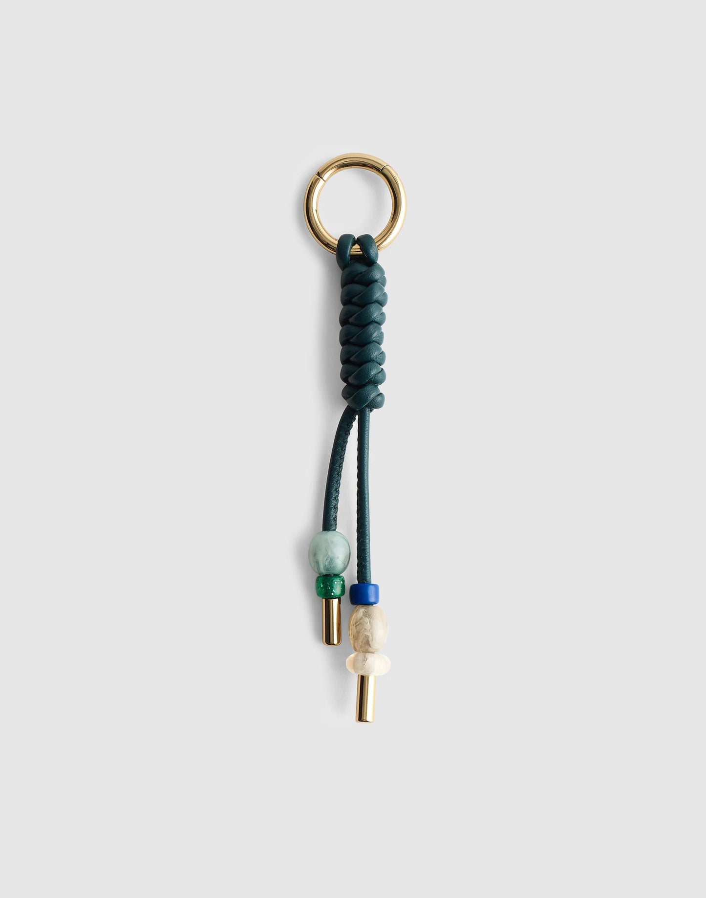 Madewell Braided Leather Bag Charm Forest