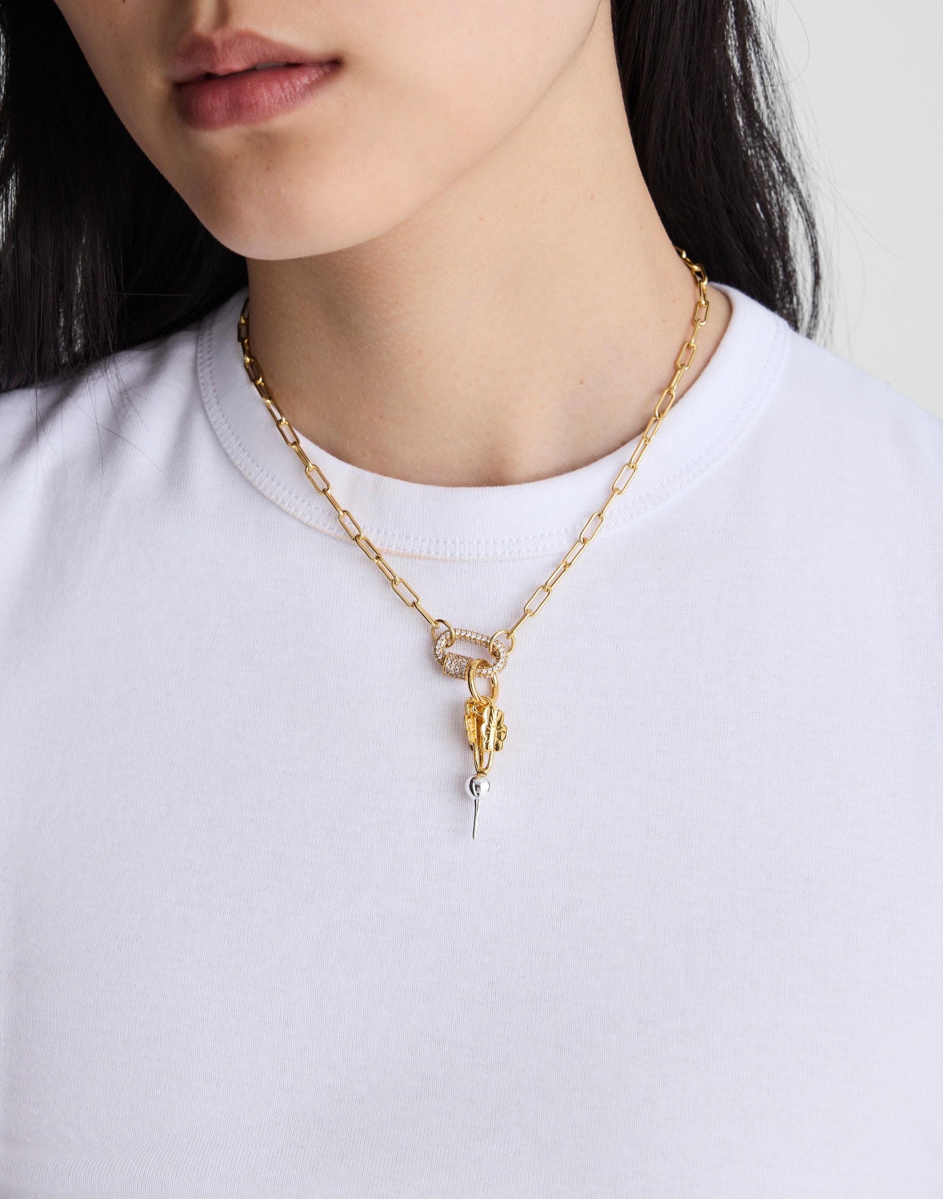 Madewell Mixed-Metal Radish Charm Antique Gold