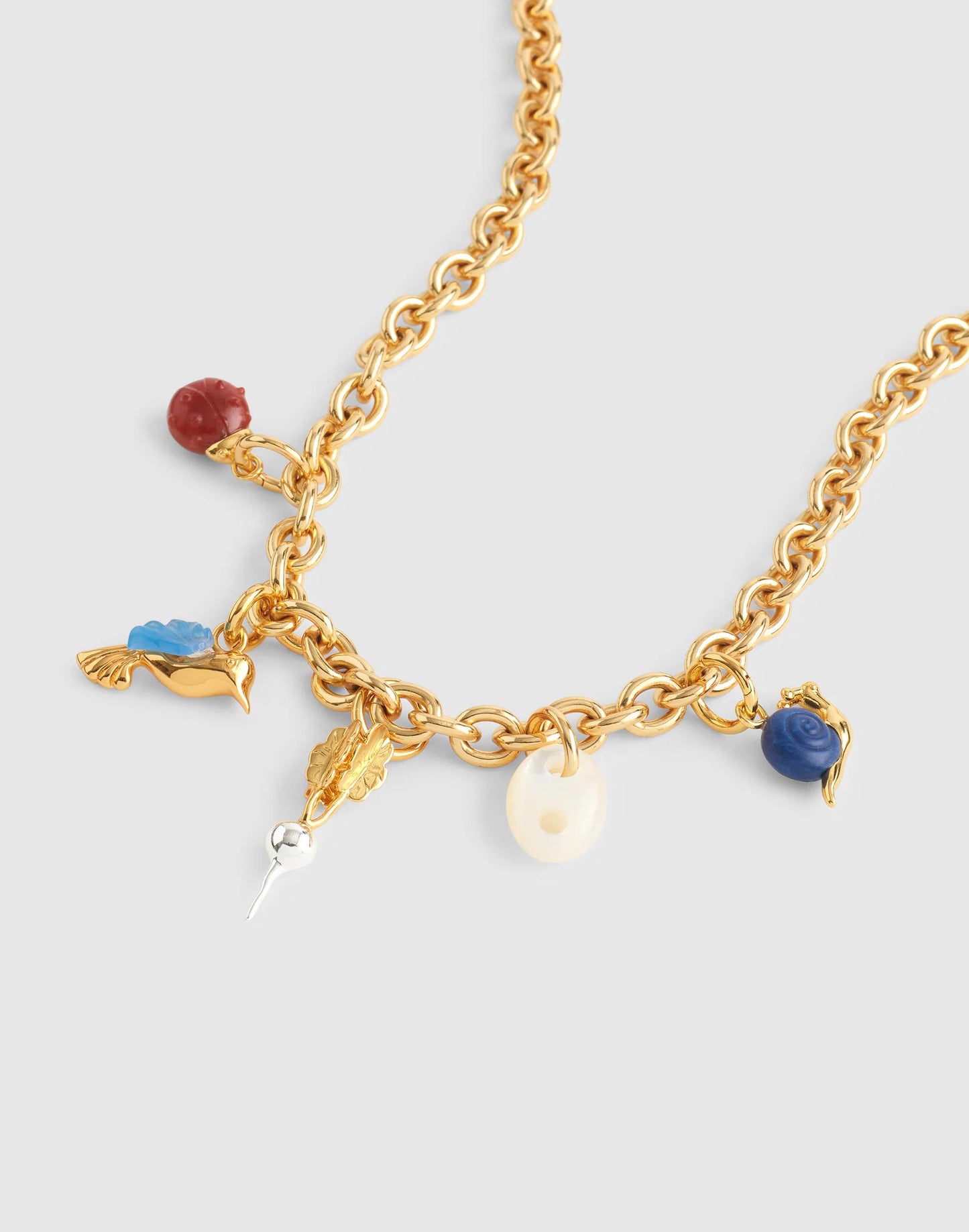 Madewell Semiprecious Snail Charm Antique Gold