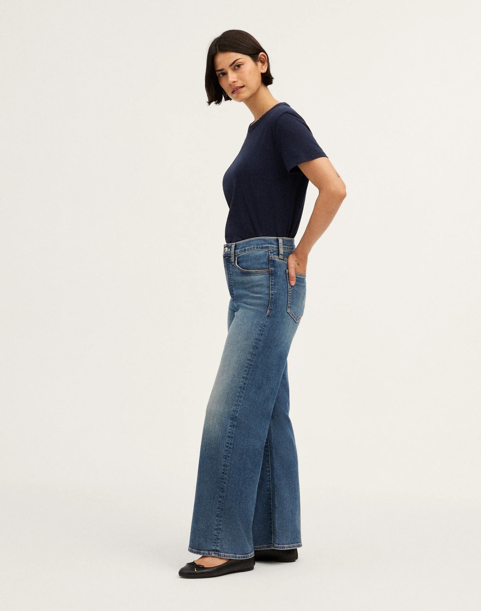 Madewell The Tall Curvy Wide-Leg Jean Sunnyside Wash