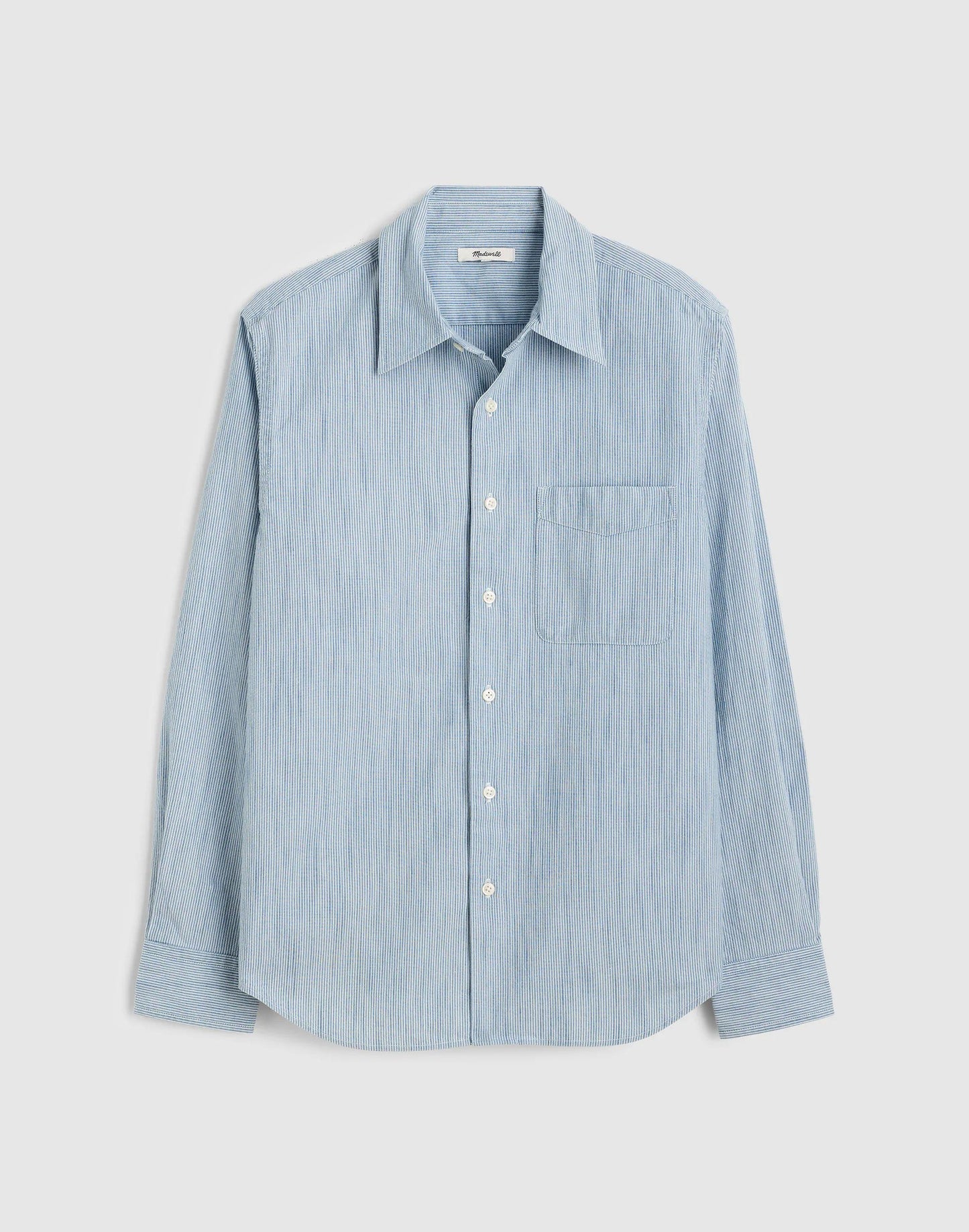 Madewell The Allday Shirt in Indigo Stripe Monaca Stripe
