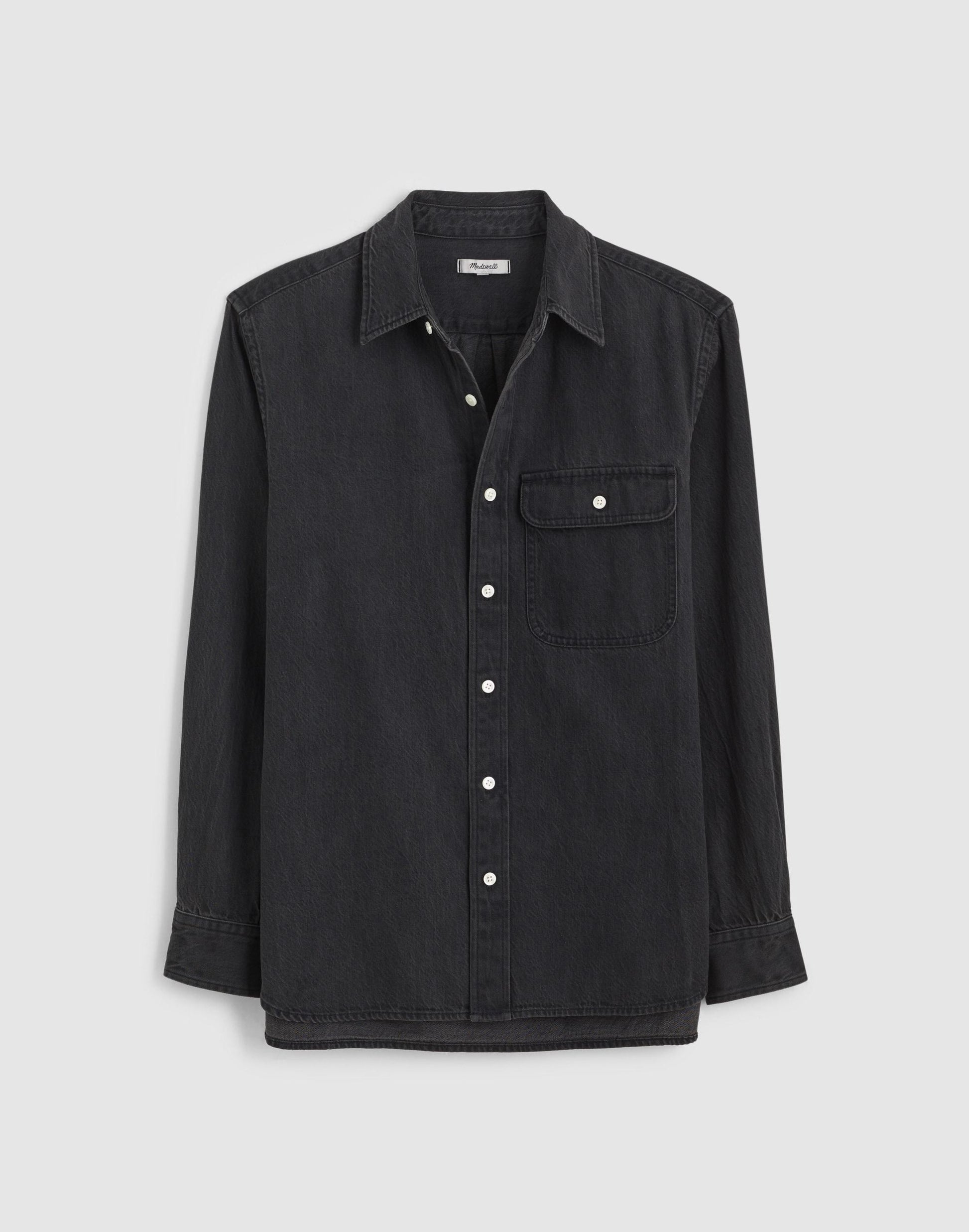 Madewell Single-Pocket Shirt in SoftFade Denim Draughton Wash