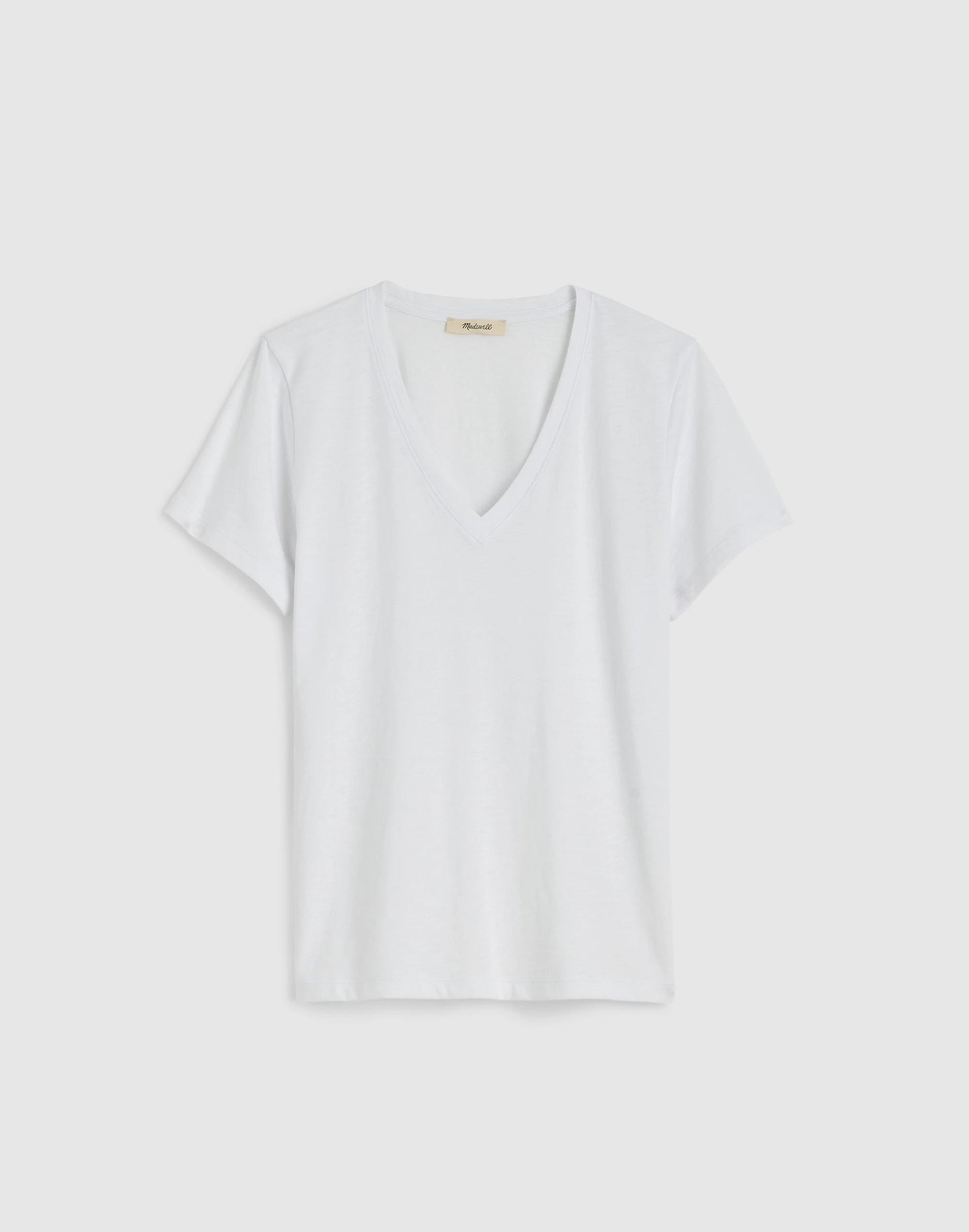 Madewell The Easy V-Neck Tee in Soft Slub White