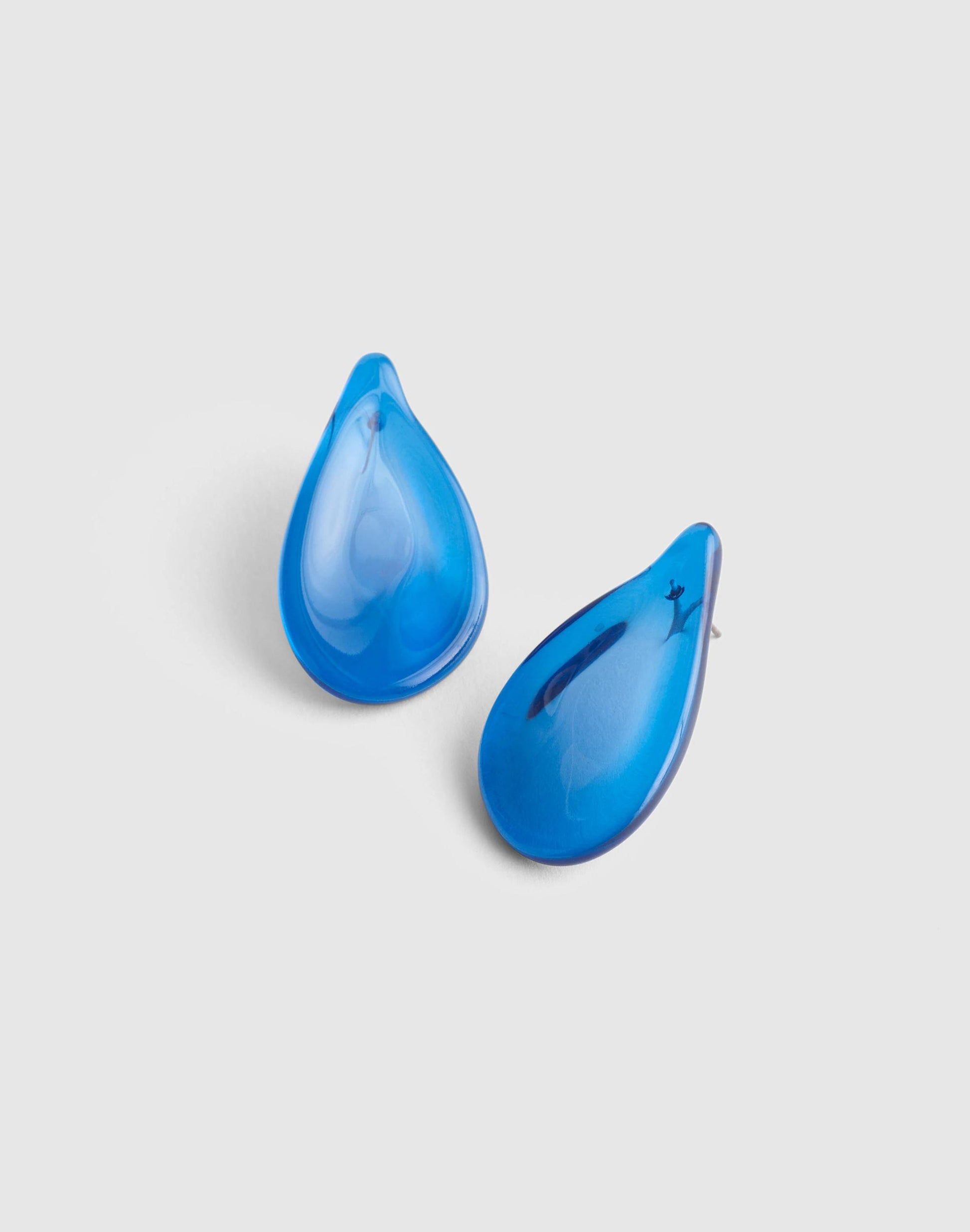 Madewell Oversized Droplet Stud Earrings Retro Blue