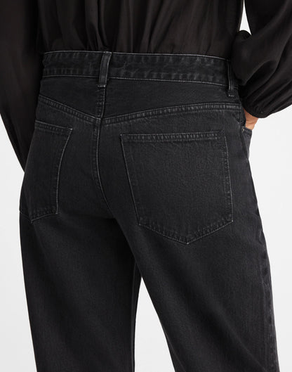 Madewell The Tall Darted Barrel-Leg Jean Washed Black